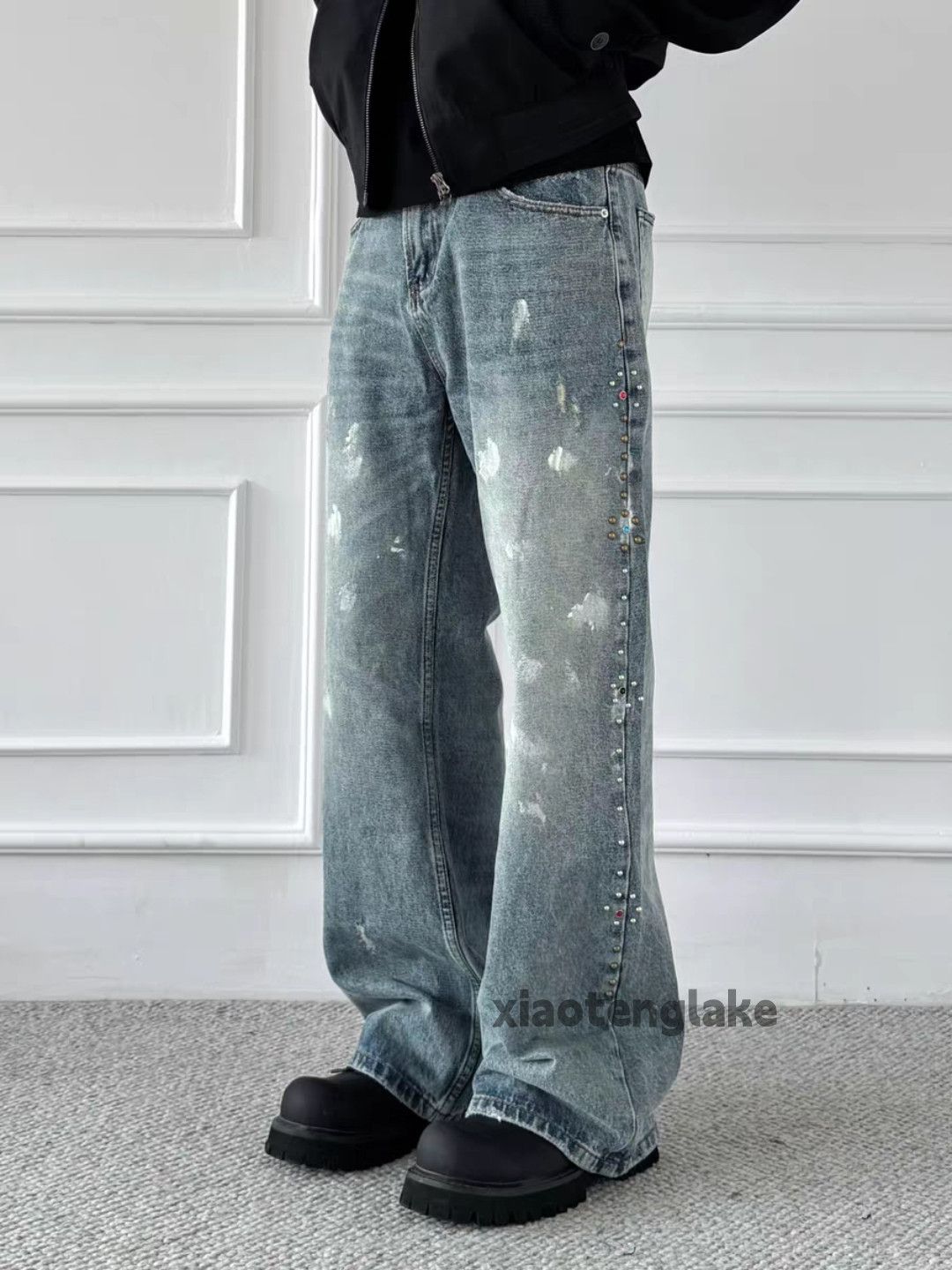 Jean xtl faded loose supreme kapital style baggy flared jeans Size US 30 / EU 46 - 7 Thumbnail