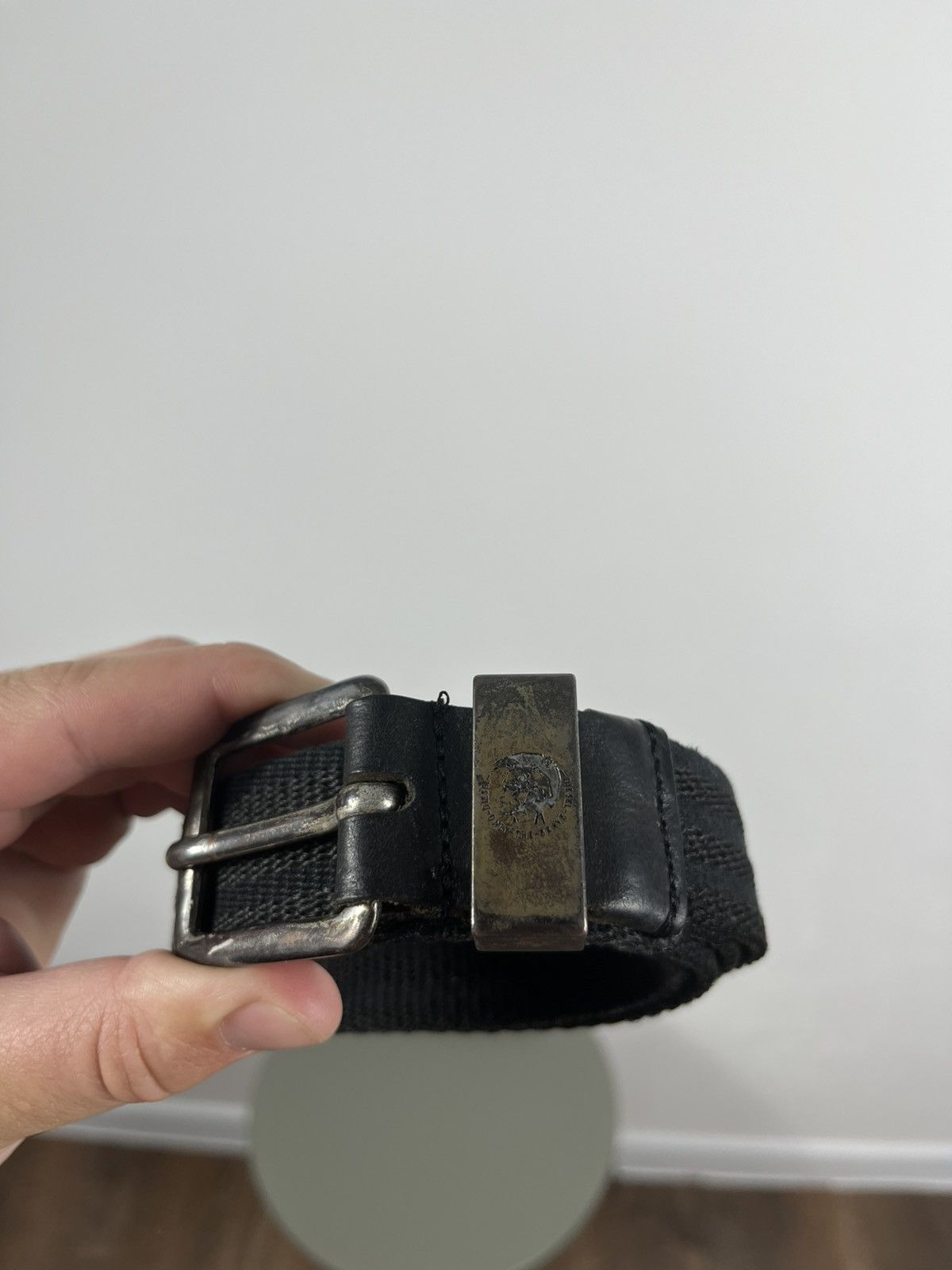 Diesel × Vintage Diesel Stretch Canvas Belt with Leather Trim Italy Size ONE SIZE - 2 Thumbnail