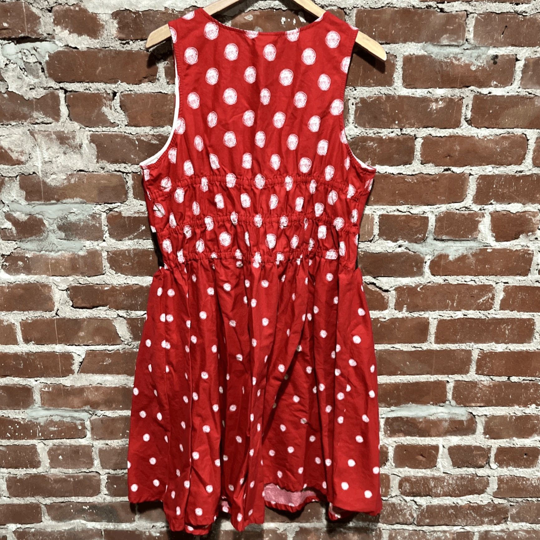 Disney Disney Parks Minnie Mouse Bow Poka Dot V Neck Dress Womens XL Red Size XL / US 12-14 / IT 48-50 - 4 Thumbnail