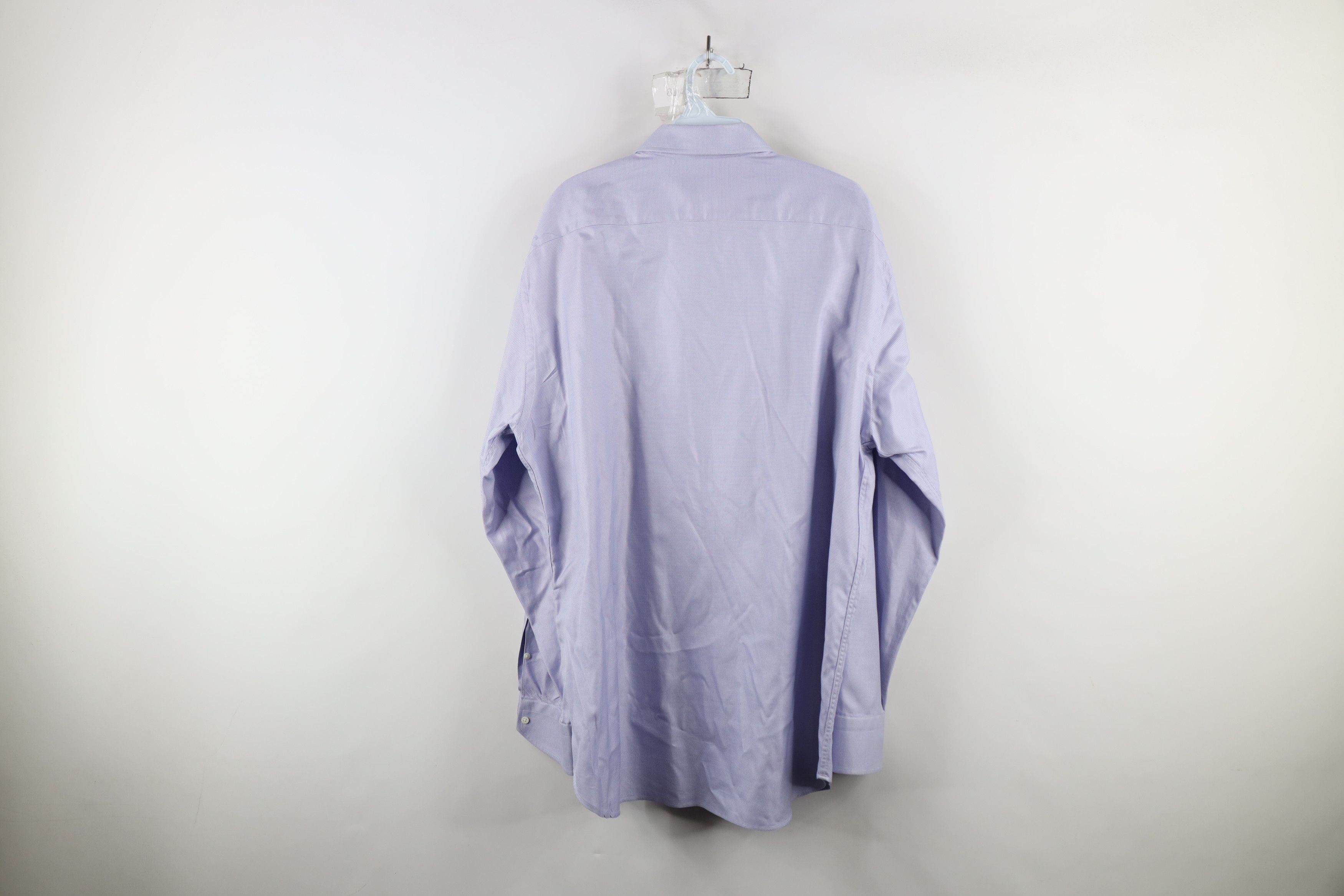 Canali × Vintage Canali Houndstooth Long Sleeve Button Shirt Cotton Blue Size US M / EU 48-50 / 2 - 10 Thumbnail