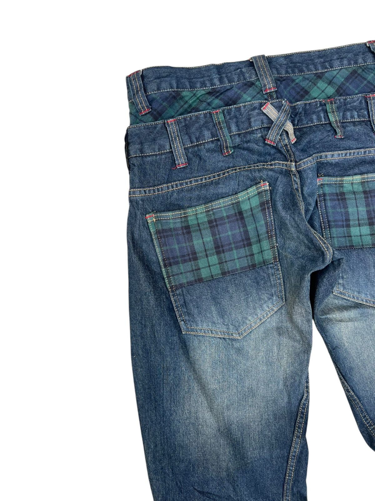 Vintage Mud Wash Denim Double Waist Dominate Handcrafted Jeans Size US 30 / EU 46 - 16 Thumbnail
