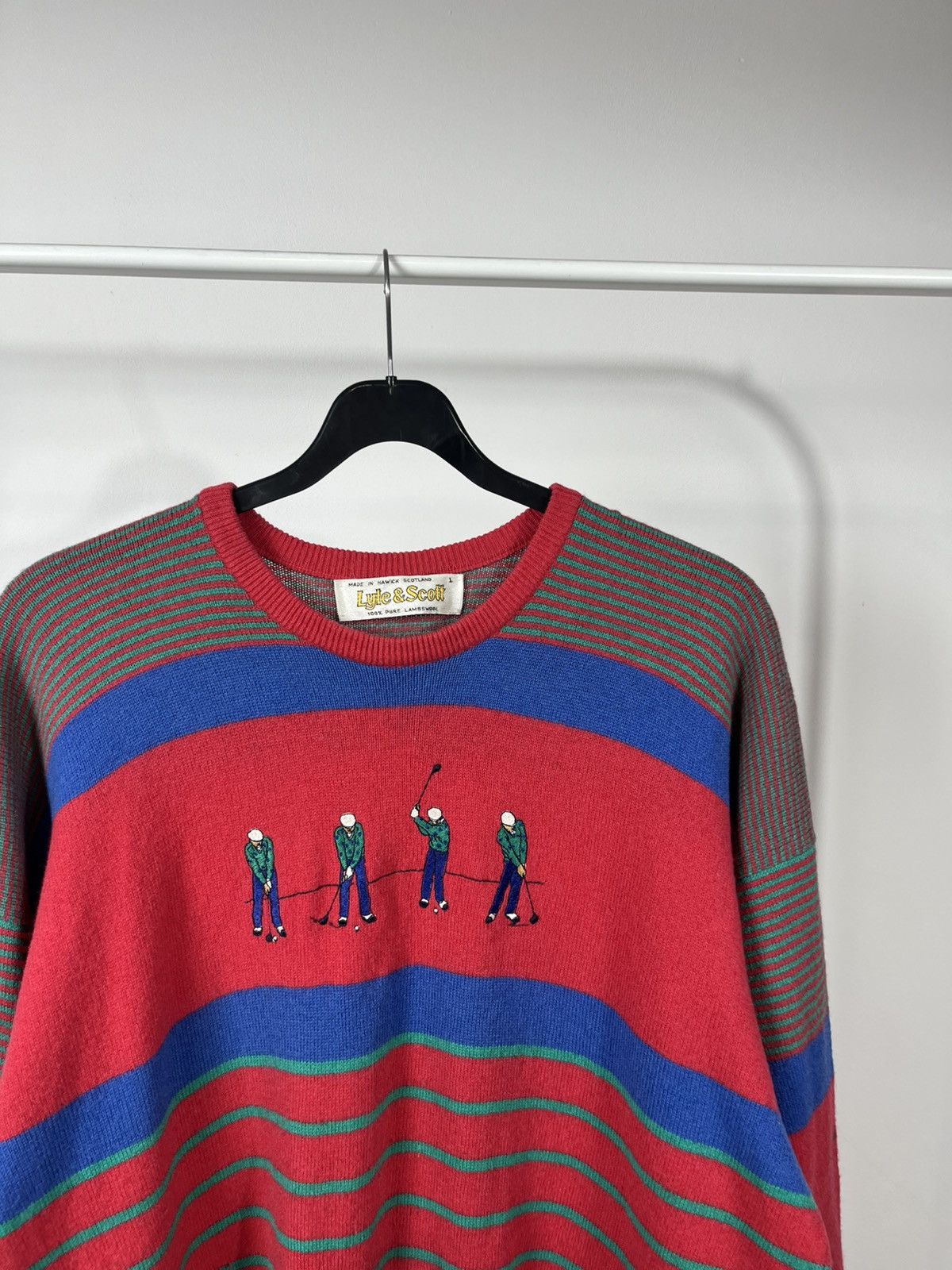 Lyle & Scott Vintage Lyle & Scott Golf Wool Sweater Made in Scotland Size US L / EU 52-54 / 3 - 3 Thumbnail