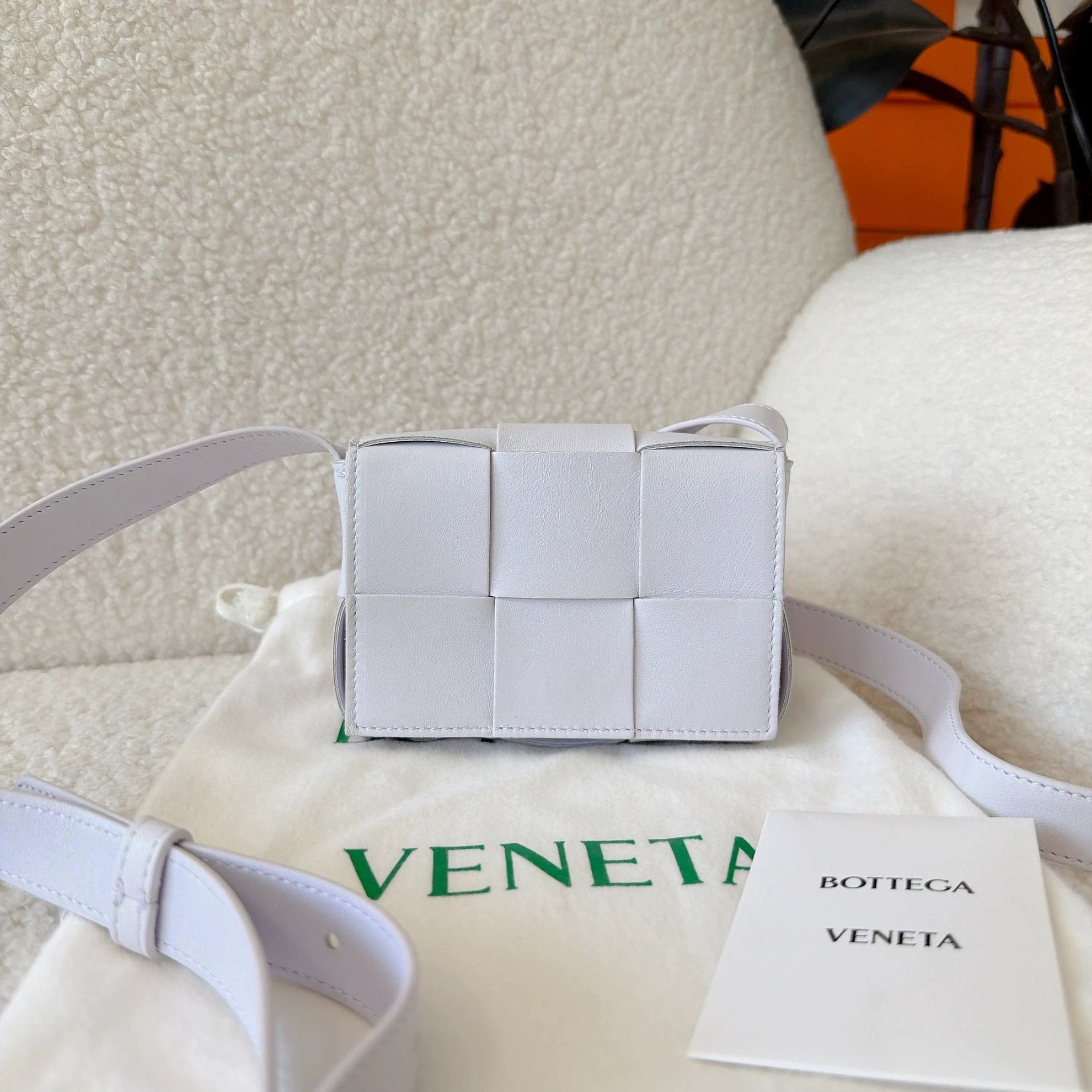 Bottega Veneta Bottega Veneta CASSETTE Lavender Check Tofu Bag 12x8x5 Size ONE SIZE - 1 Thumbnail
