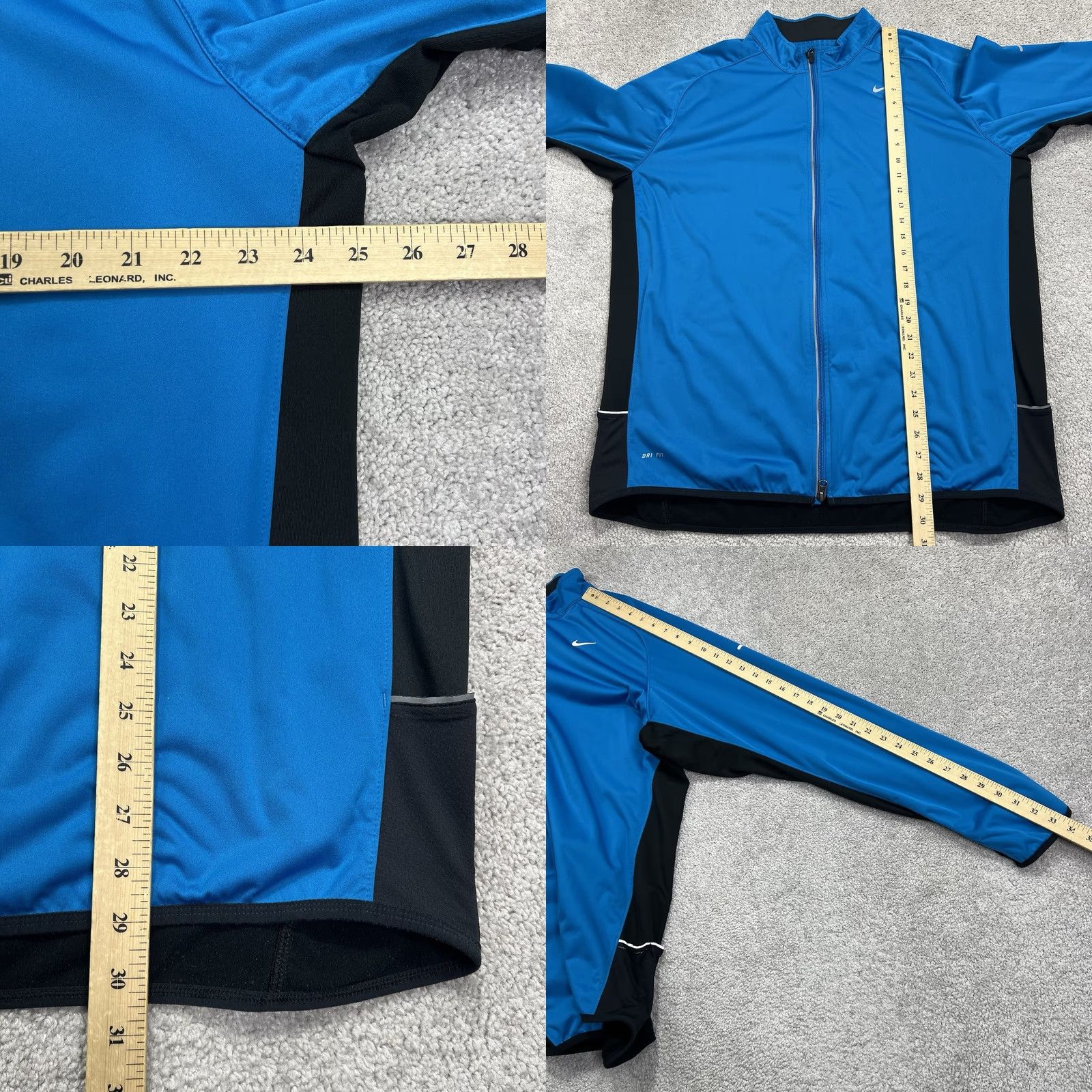 Nike Nike Element Shield Jacket Mens 2XL Full Zip Blue Black 424242-425 Mid-Length Pockets Reflective Lined Size US XXL / EU 58 / 5 - 9 Thumbnail