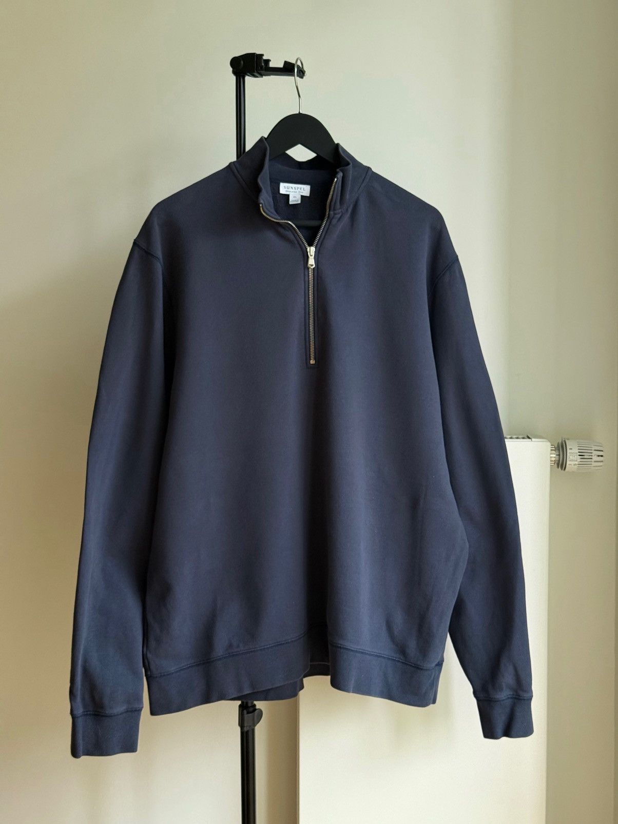 Sunspel Sunspel Half Zip Sweatshirt – XL Size US XL / EU 56 / 4 - 1 Thumbnail