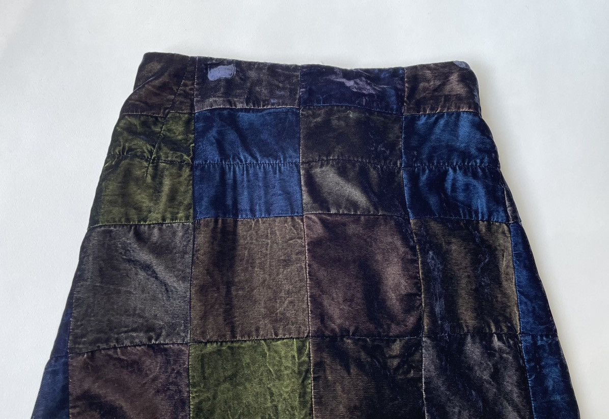 Comme des Garcons S/S 04 Patchwork Velvet Biker Skirt Size 26" / US 2 / IT 38 - 12 Thumbnail