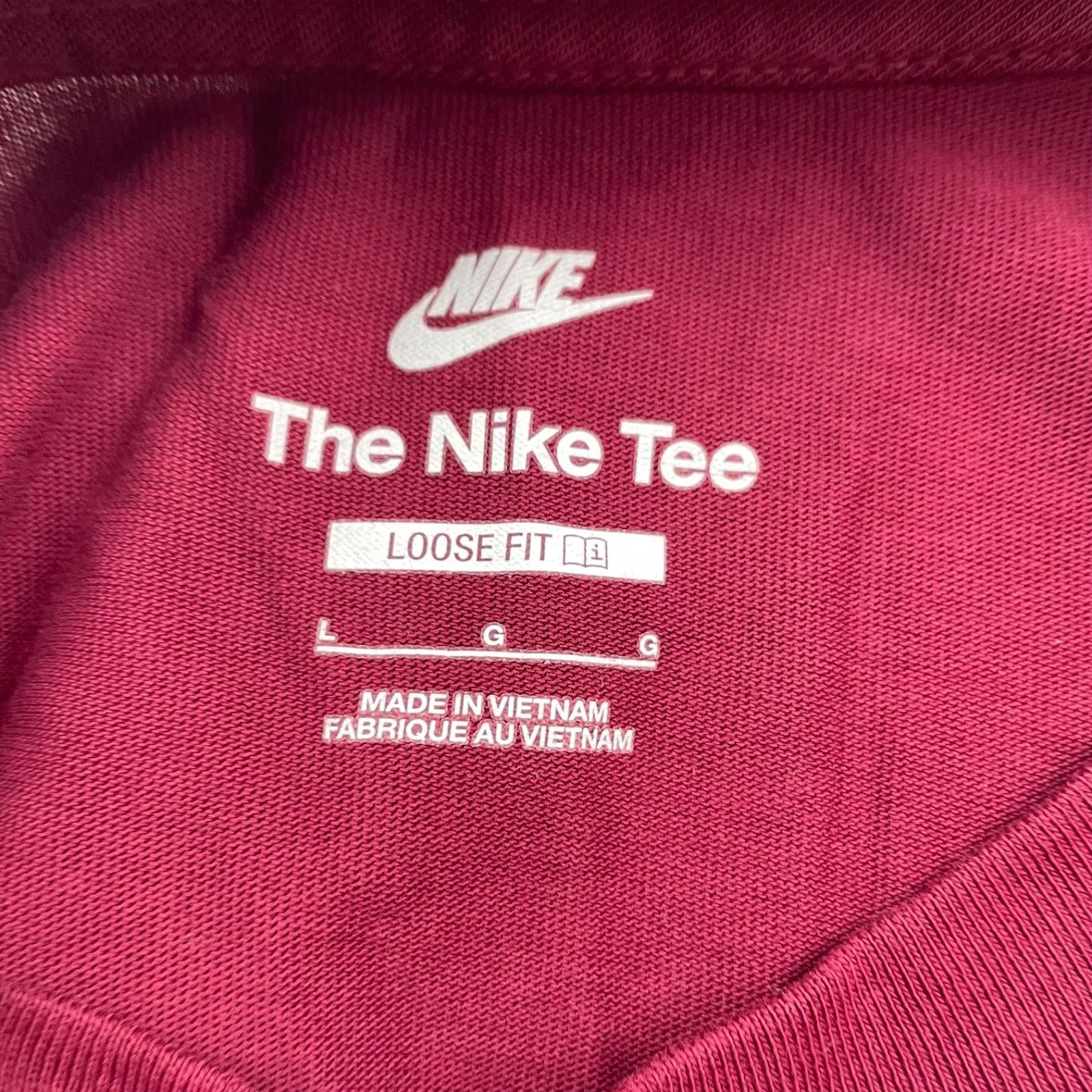 Nike Nike Men's Block Futura 100% Cotton L/S T-Shirt Burgundy • D Size US L / EU 52-54 / 3 - 3 Thumbnail