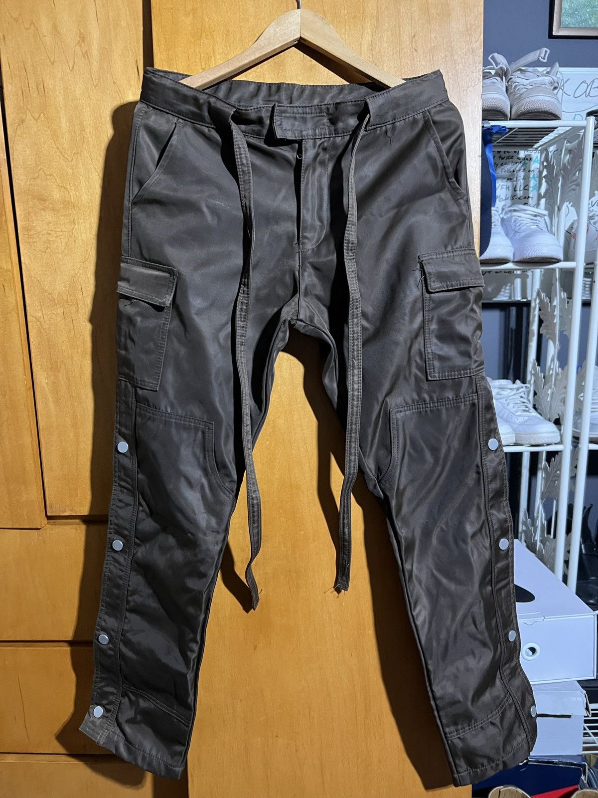 MNML MNML Brown Cargo Pants Long Drawstring Size US 30 / EU 46 - 1 Thumbnail