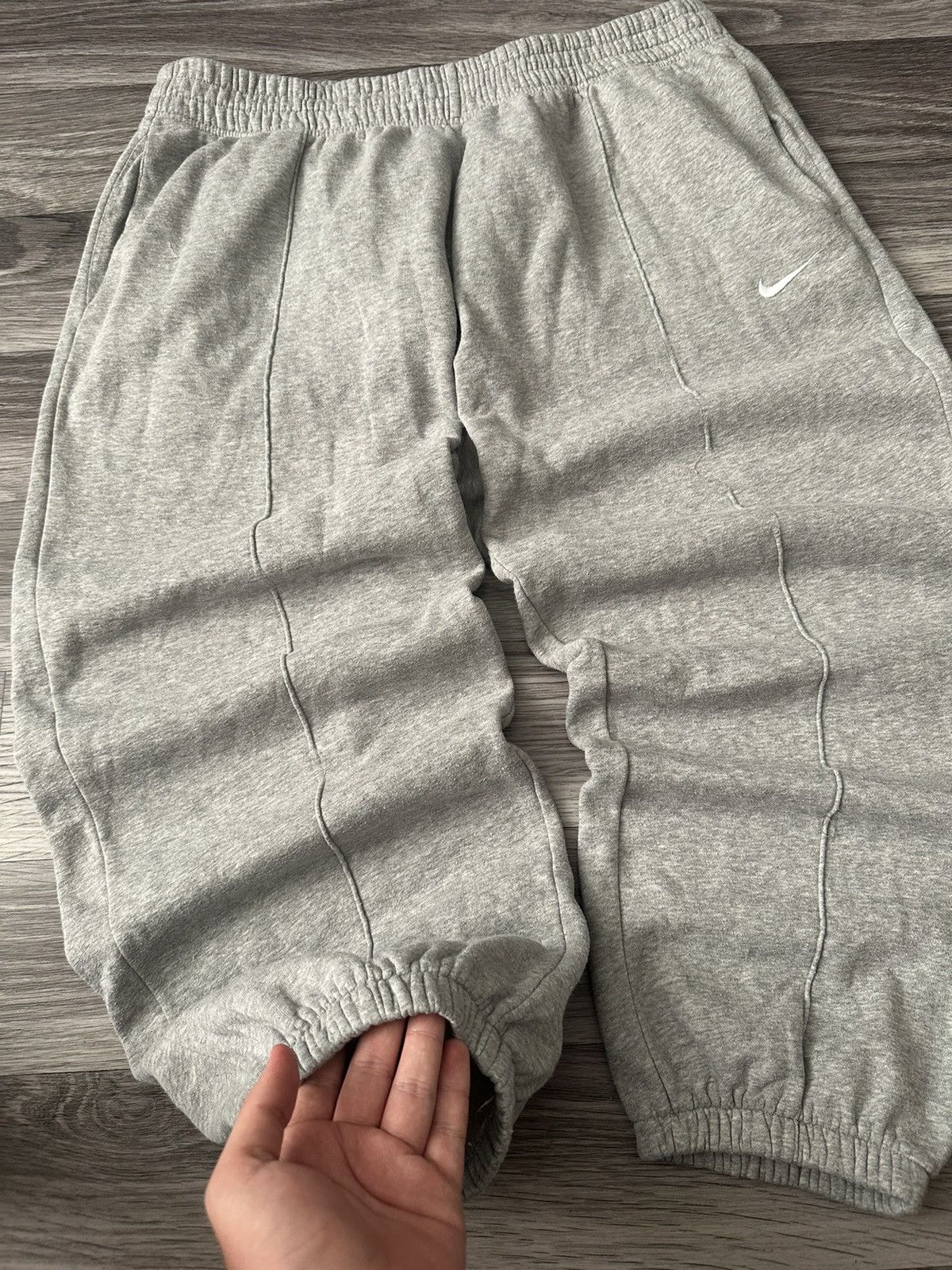Nike × Nike ACG × Vintage Vintage Nike Swoosh Cotton Baggy Trackpants Y2K XL rap fit Size US 36 / EU 52 - 3 Thumbnail