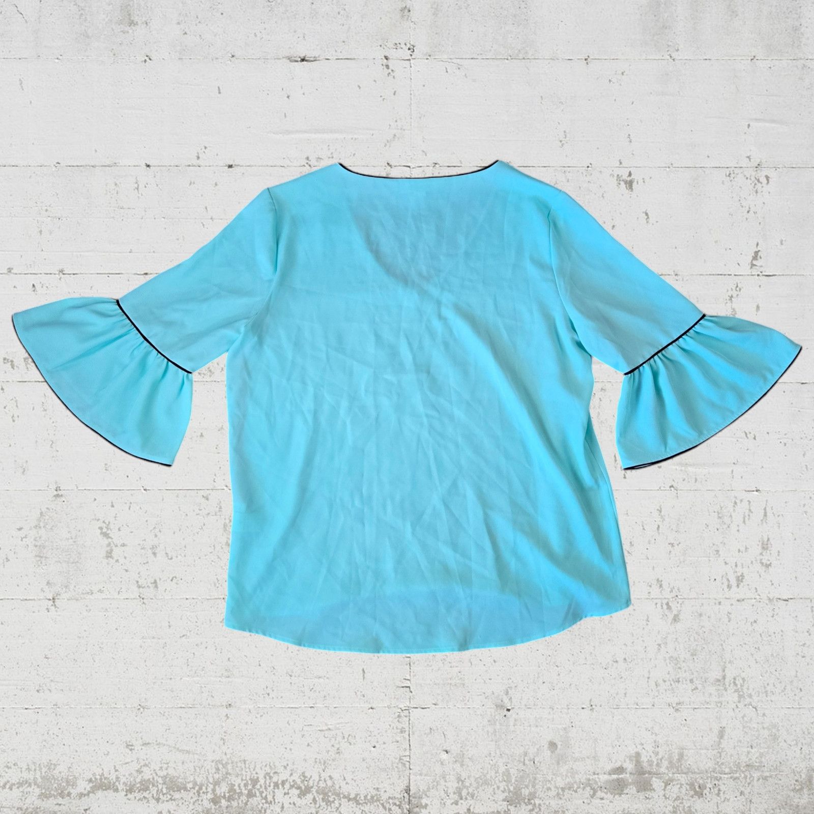 Calvin Klein Calvin Klein Mint Bell Sleeve Blouse Size Large Size L / US 10 / IT 46 - 6 Thumbnail