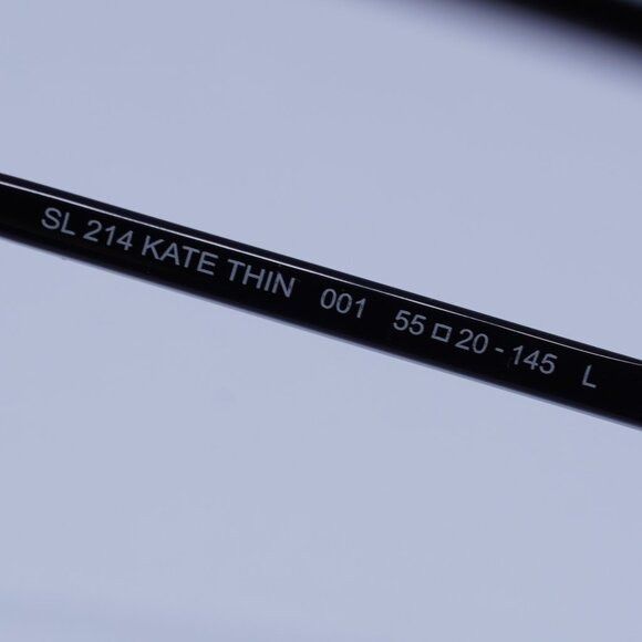 Saint Laurent Paris Saint Laurent SL 214 KATE THIN 001 Sunglasses Black Cat Eye Size ONE SIZE - 8 Thumbnail