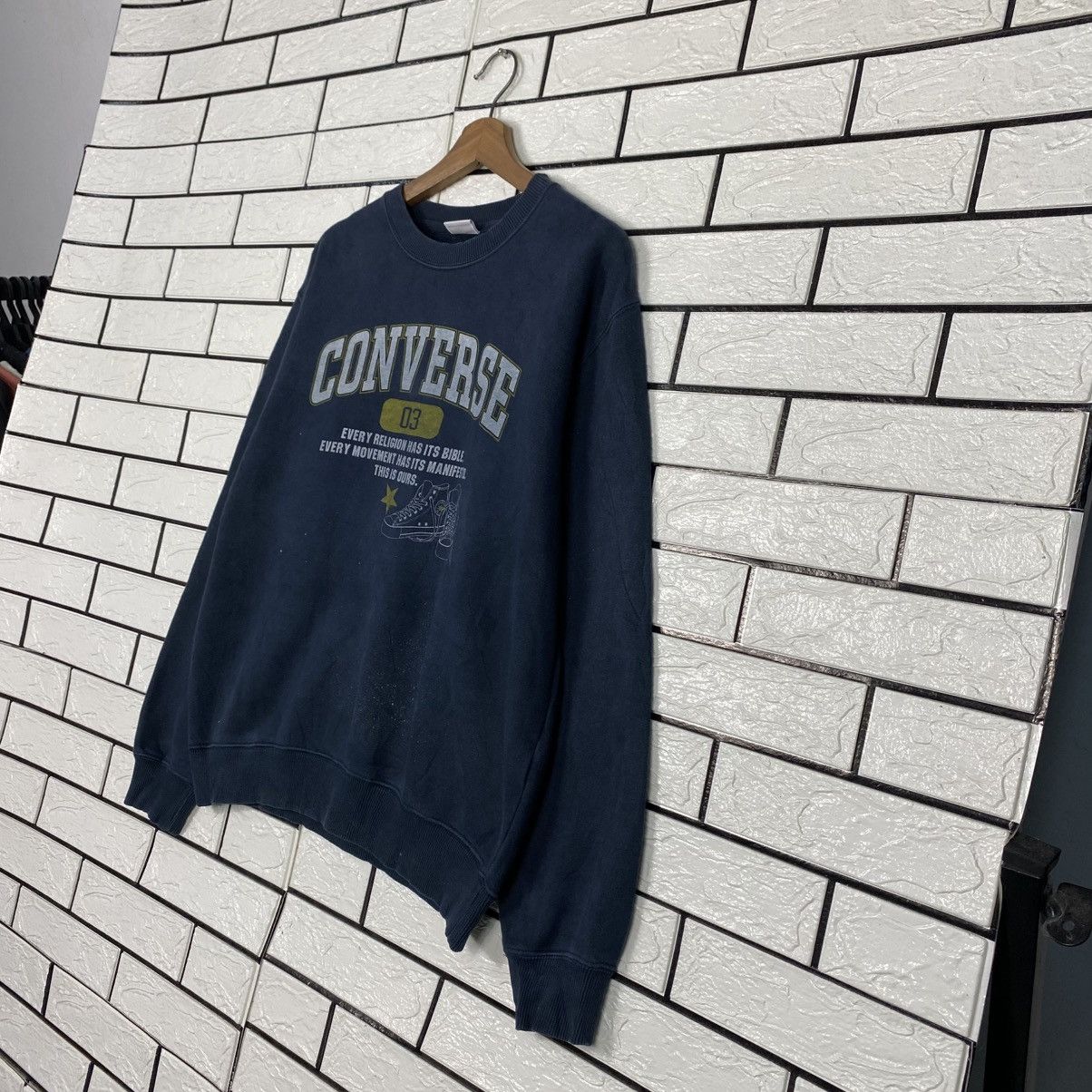 Japanese Brand Vintage Sweatshirt Converse Big Logo Size US L / EU 52-54 / 3 - 3 Thumbnail