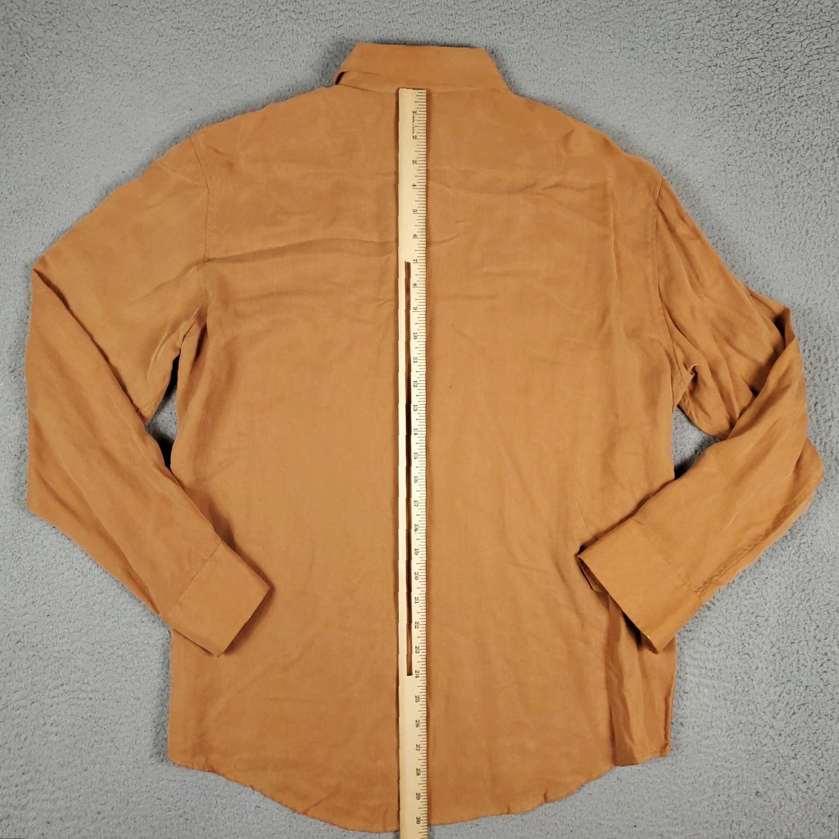 BUGATCHI Bugatchi Uomo Beige Long Sleeve Button Up Shirt Size Medium Mens Classic Modern Size US M / EU 48-50 / 2 - 5 Thumbnail