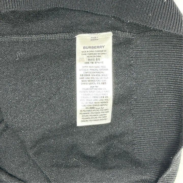 Burberry Burberry Burberry Black Long Sleeve Polo Sweater-2507 Size US L / EU 52-54 / 3 - 2 Thumbnail