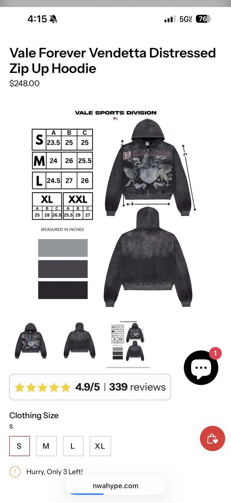 Vale Vale “Vendetta” Zip Up [EVO] Size US XL / EU 56 / 4 - 3 Thumbnail