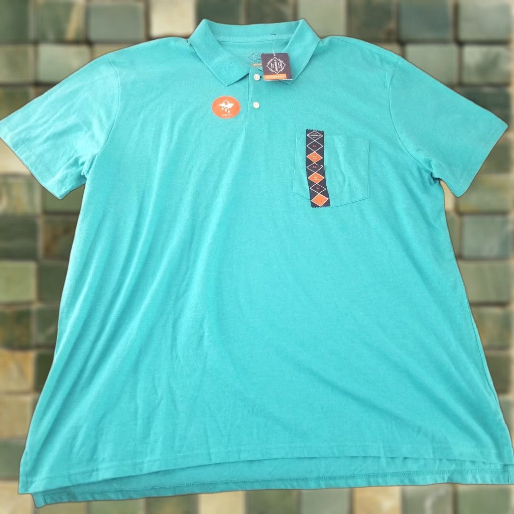 Vintage St Johns Bay Polo Shirt Mens XL Aqua Blue Performance Knit Casual Golf Rugby Shirt Size US XL / EU 56 / 4 - 1 Thumbnail