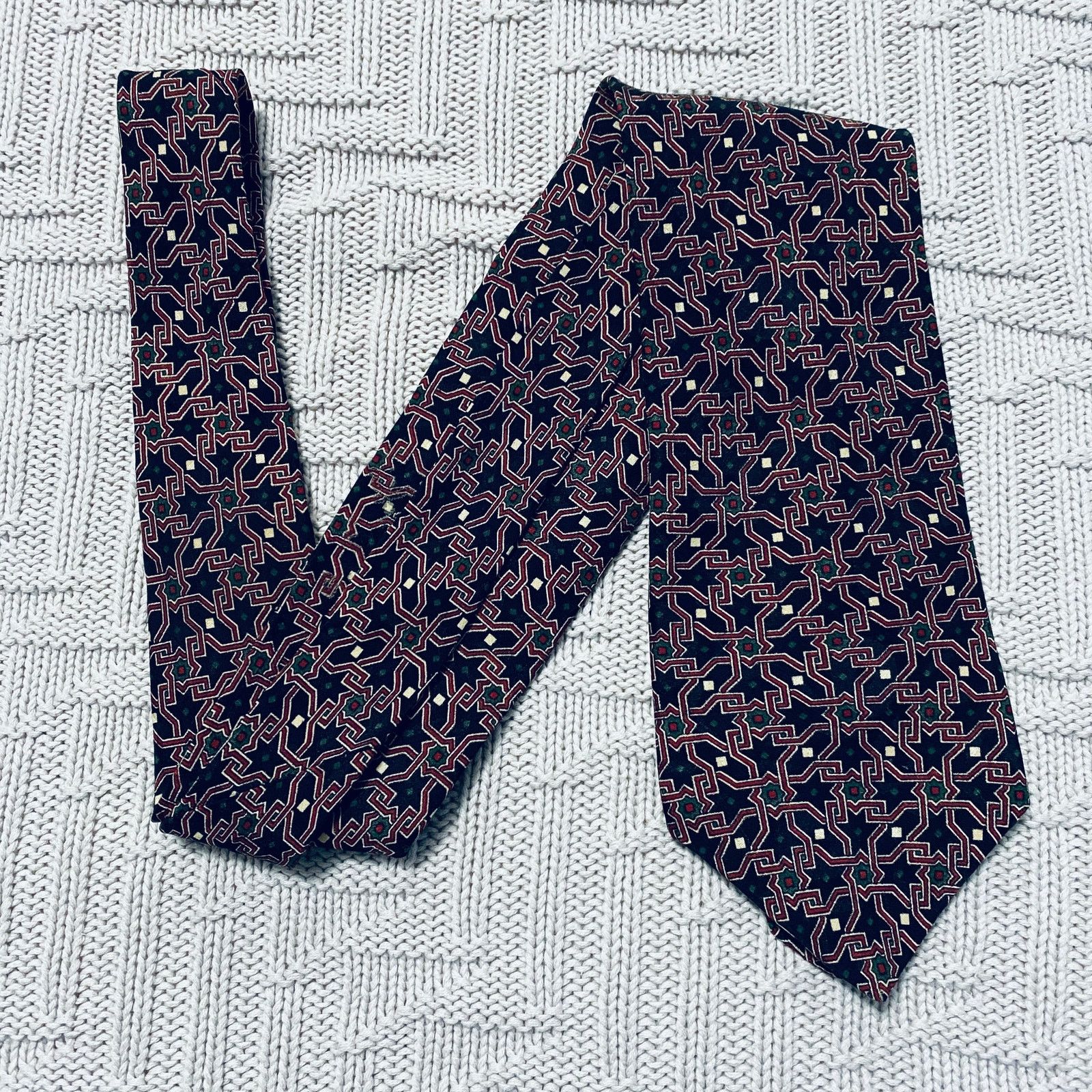 Dior Vintage Dior black abstract silk tie Size ONE SIZE - 1 Thumbnail