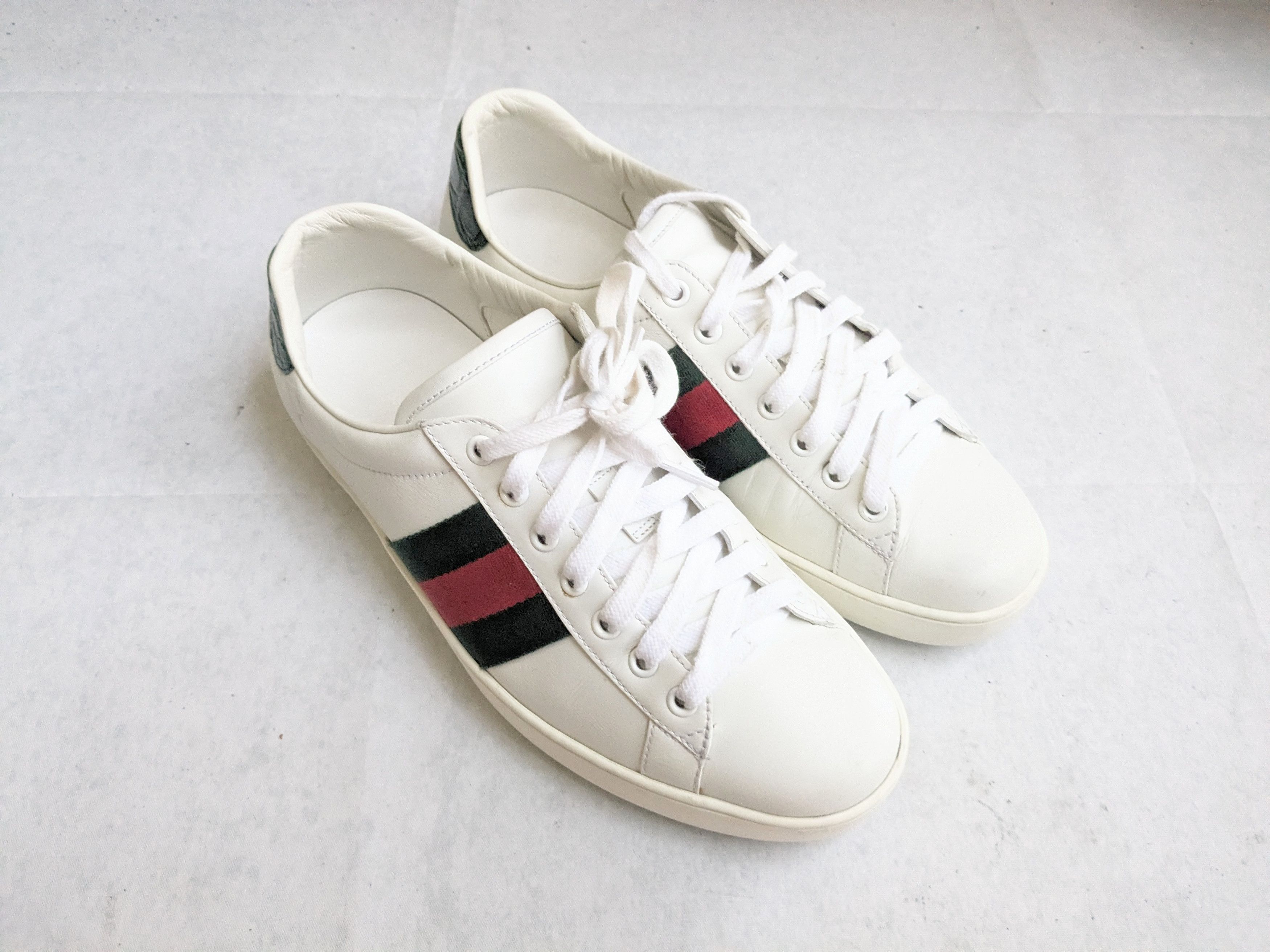 Gucci Gucci Ace Sneakers 8 White Low Tops Leather Size US 8 / EU 41 - 4 Thumbnail