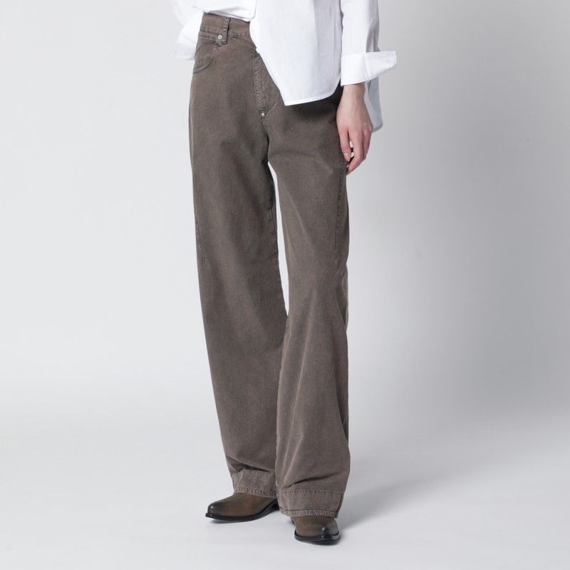6397 6397 Washed Olive Green Wide-Leg Jeans Size 27" / US 4 / IT 40 - 1 Thumbnail