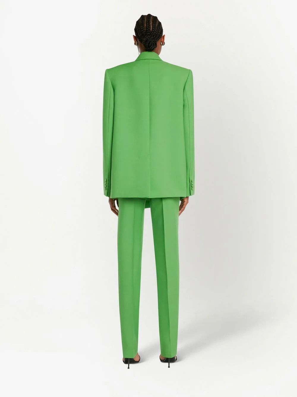Alexander McQueen ALEXANDER MCQUEEN green wool mohair cigarette pants 4 40 q Size 27" / US 4 / IT 40 - 6 Thumbnail