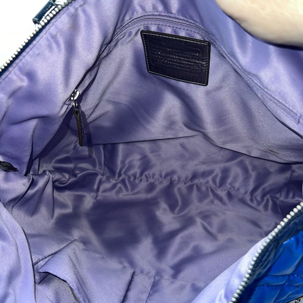 Coach Coach RARE Poppy Blue Ice Ski Bunny Glam Tote with Two Acrylic Tags Size ONE SIZE - 15 Thumbnail
