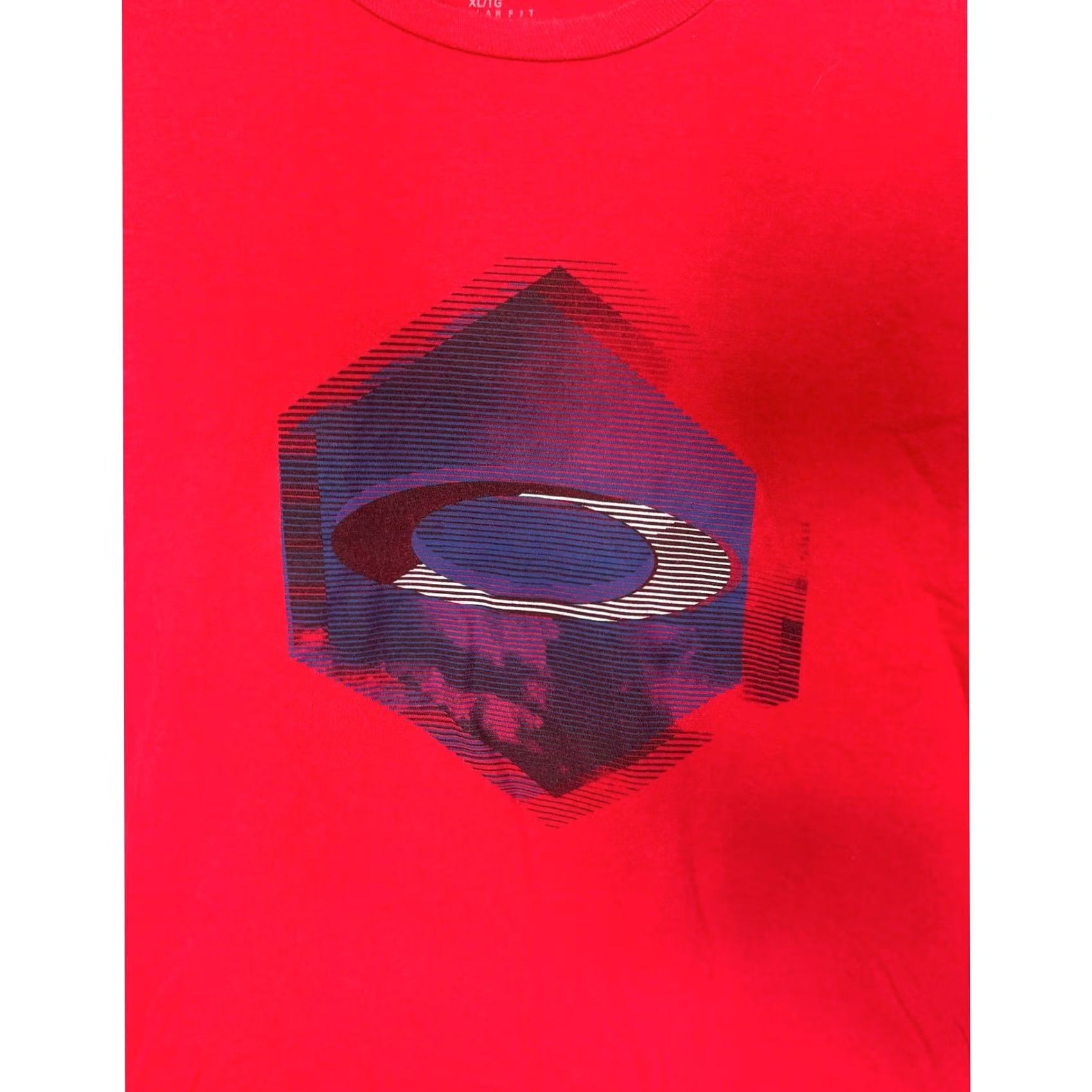 Oakley Oakley T-Shirt Men XL Red Graphic Print Short Sleeve Crew Neck Regular Fit Logo Breathable Jersey Cotton Casual Shirt Size US XL / EU 56 / 4 - 2 Thumbnail