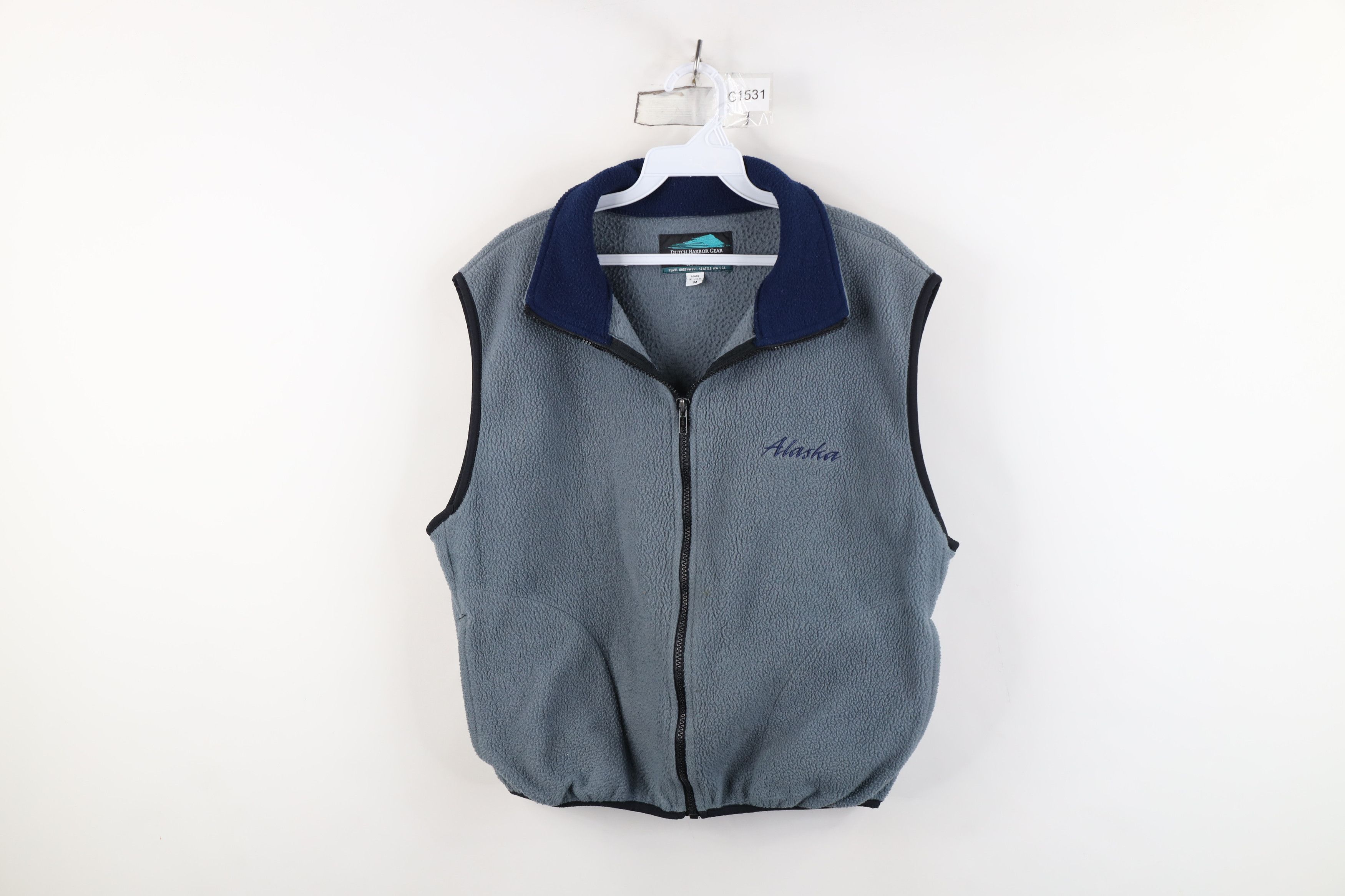 Vintage Vintage 90s Streetwear Alaska Vest Jacket Steel Blue USA Size M / US 6-8 / IT 42-44 - 1 Thumbnail