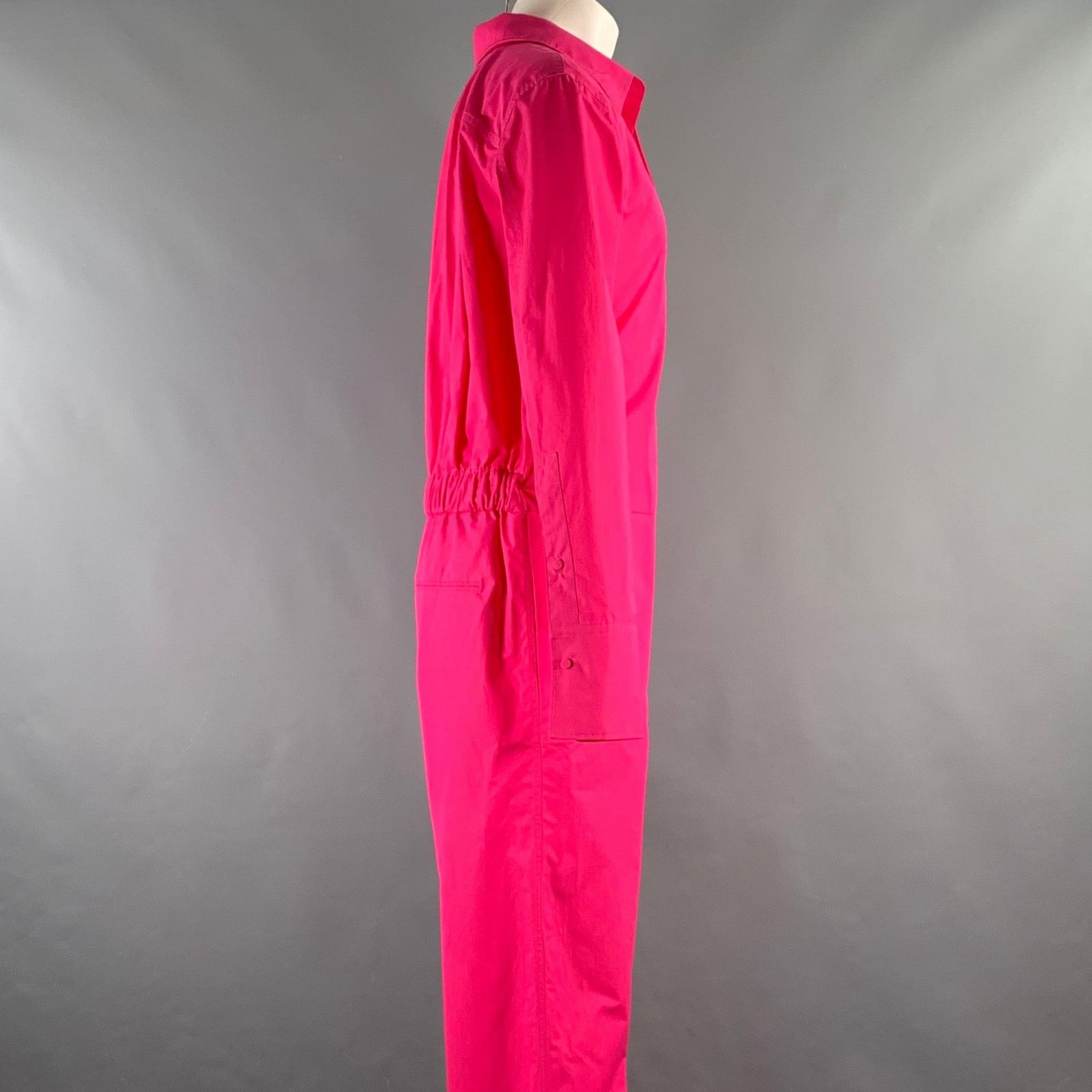 Valentino VALENTINO Size S Pink Cotton Hidden Placket Jumpsuit Size US 36 / EU 52 - 3 Thumbnail