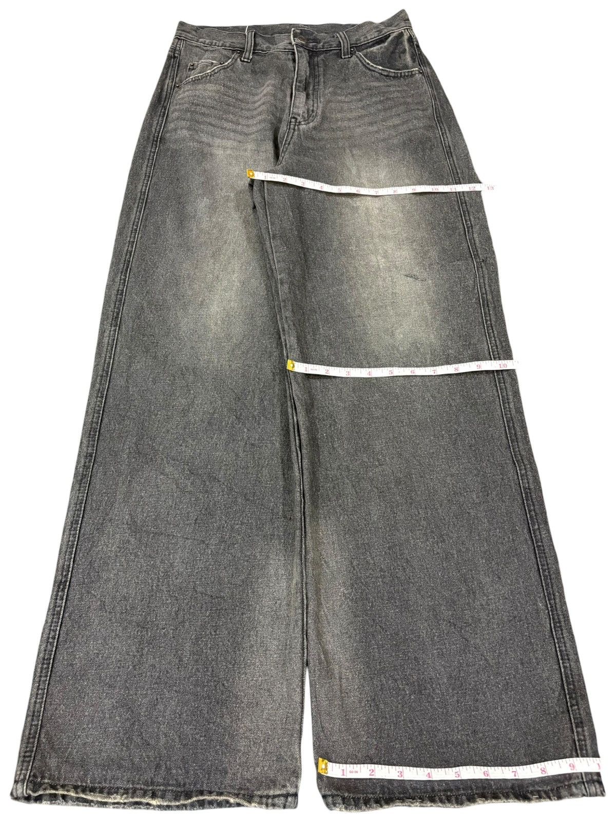 Other Vintage Japanese Faded Wash Distress Wide Leg Baggy Jeans Size 28" / US 6 / IT 42 - 13 Thumbnail