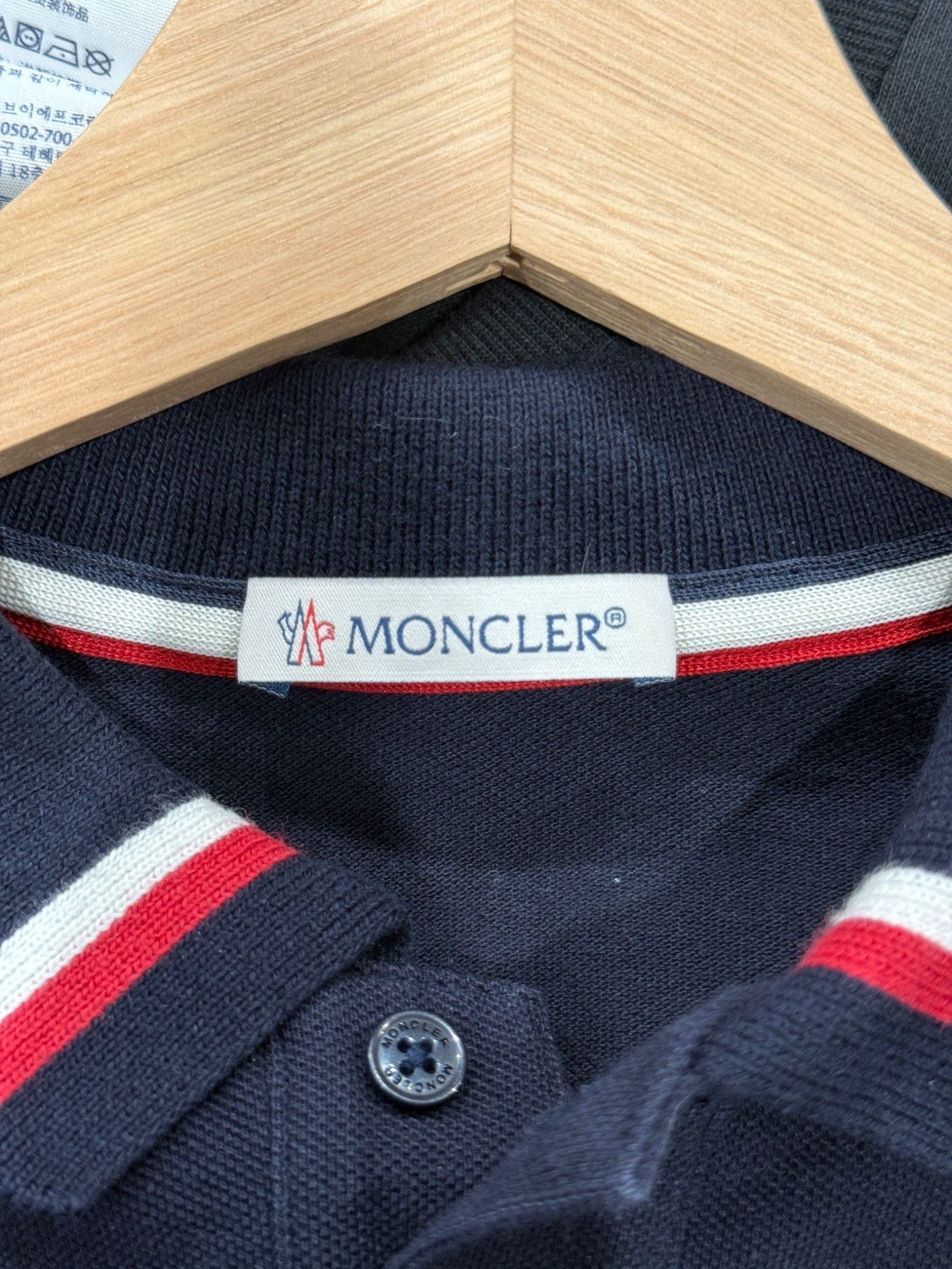 Moncler Moncler Navy Long Sleeve Polo Size US S / EU 44-46 / 1 - 5 Thumbnail