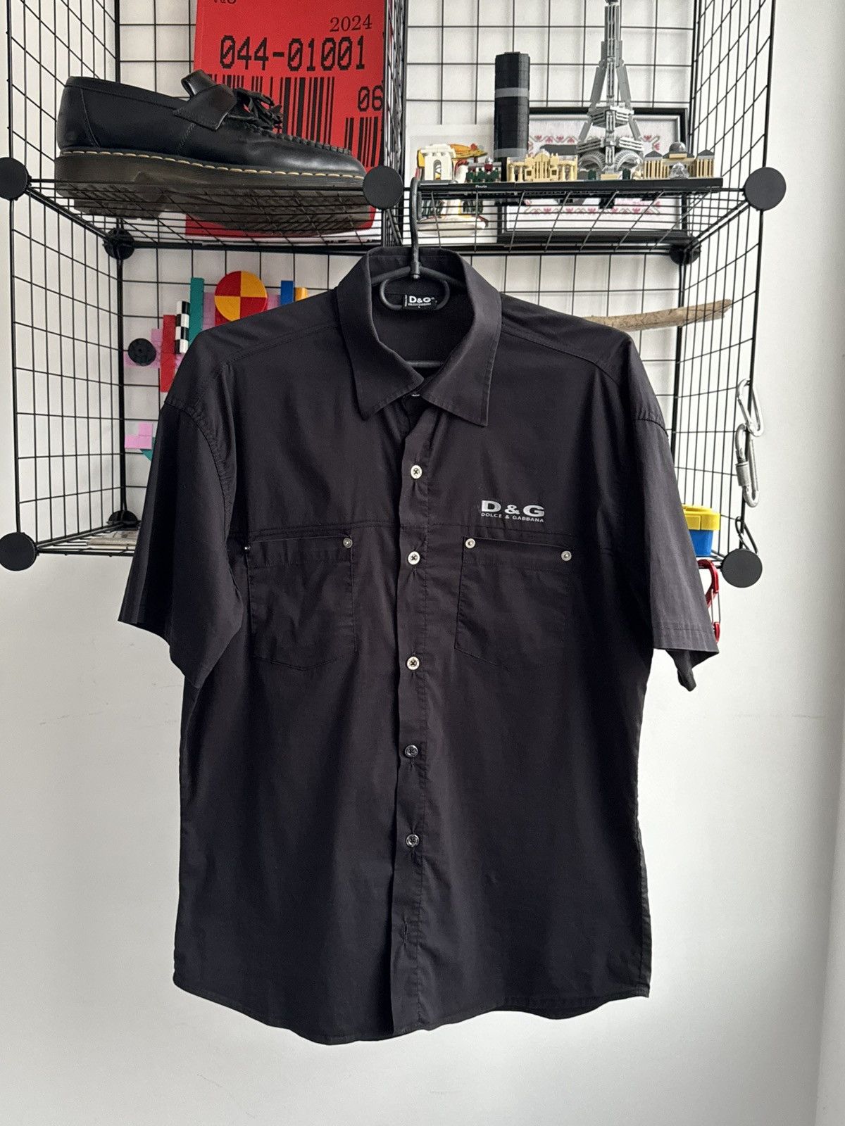 Dolce & Gabbana Vintage Dolce & Gabbana Nylon Short Sleeve Shirt Size US L / EU 52-54 / 3 - 1 Thumbnail