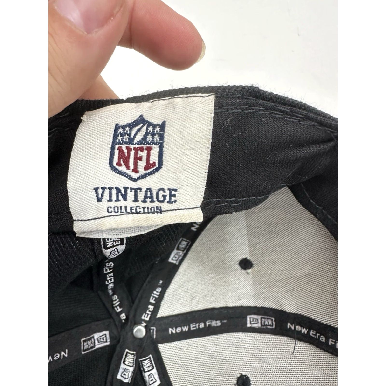 New Era VINTAGE New Era 59Fifty Snapback NFL Black Baltimore Ravens Purple Leather Brim Football Hat Size ONE SIZE - 5 Thumbnail