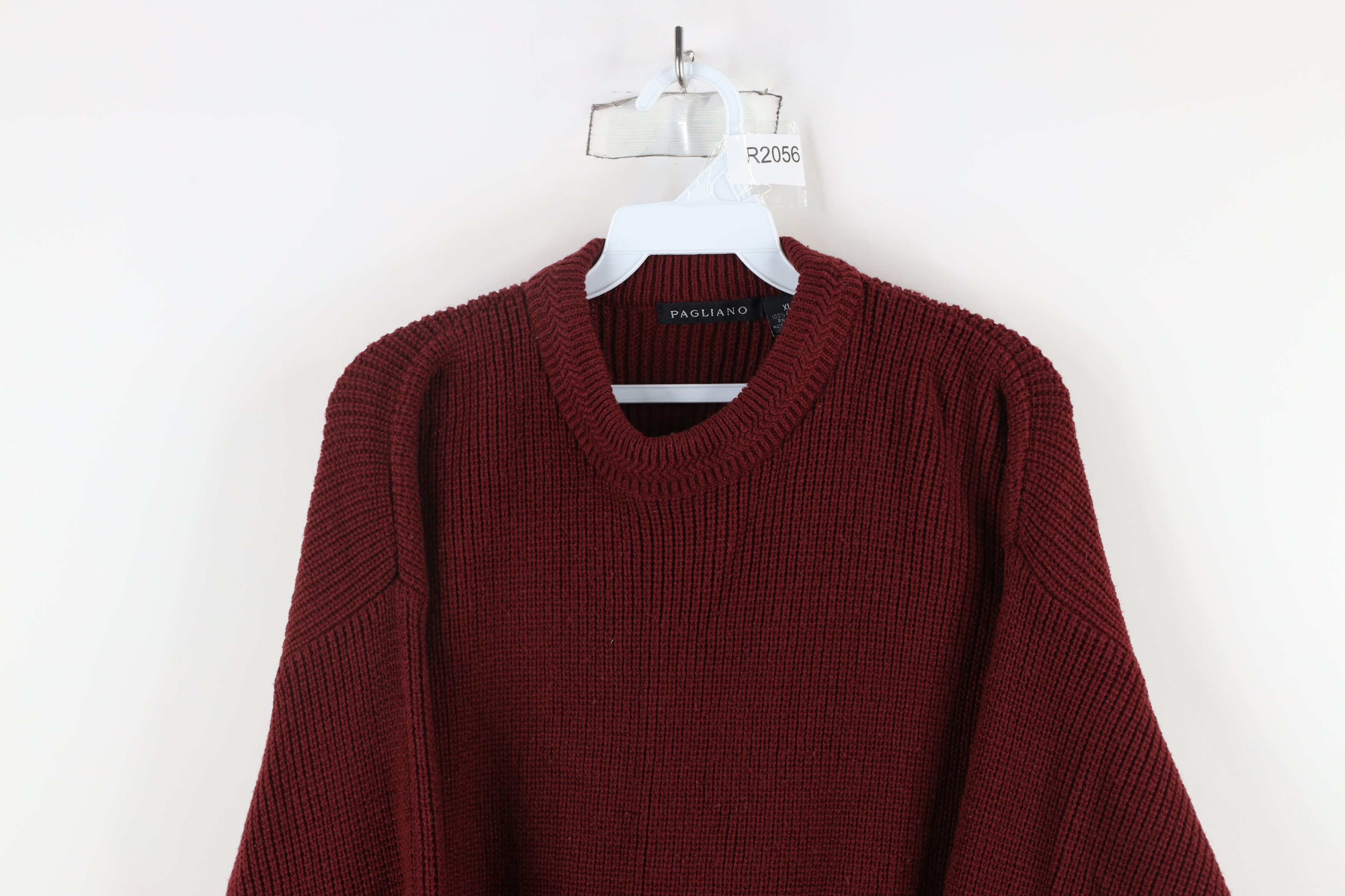 Vintage Vintage 90s Streetwear Ribbed Knit Crewneck Sweater Red Size XL / US 12-14 / IT 48-50 - 2 Thumbnail