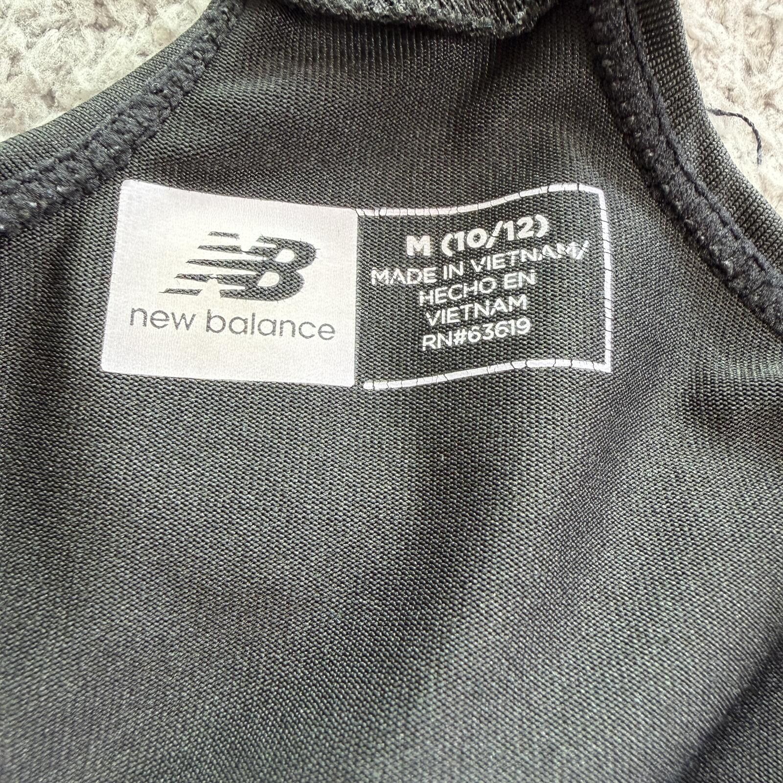New Balance New Balance Black Racerback Sports Bra Women’s Medium Size ONE SIZE - 4 Thumbnail