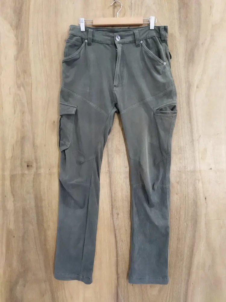 Japanese Brand FIELD CORE STRECTH GREEN CARGO PANTS Size US 32 / EU 48 - 1 Thumbnail