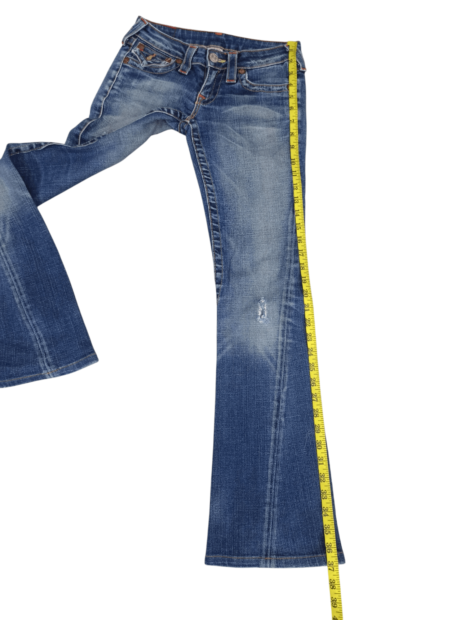 True Religion True Religion Low Rise Distressed Flare Jeans Size 25" / US 0 / IT 36 - 19 Thumbnail
