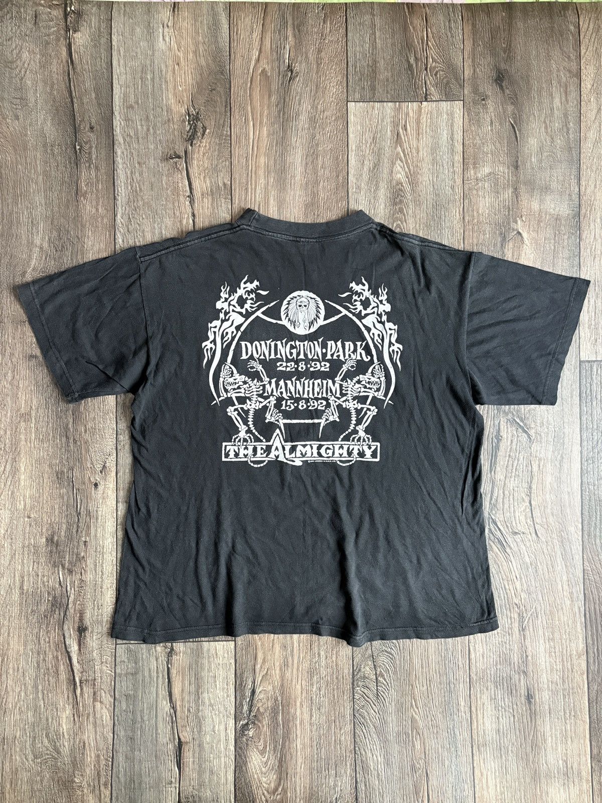 Vintage Vintage 1992 The Almighty 90s Tour Rock Band Fade T-Shirt Size US XL / EU 56 / 4 - 10 Thumbnail