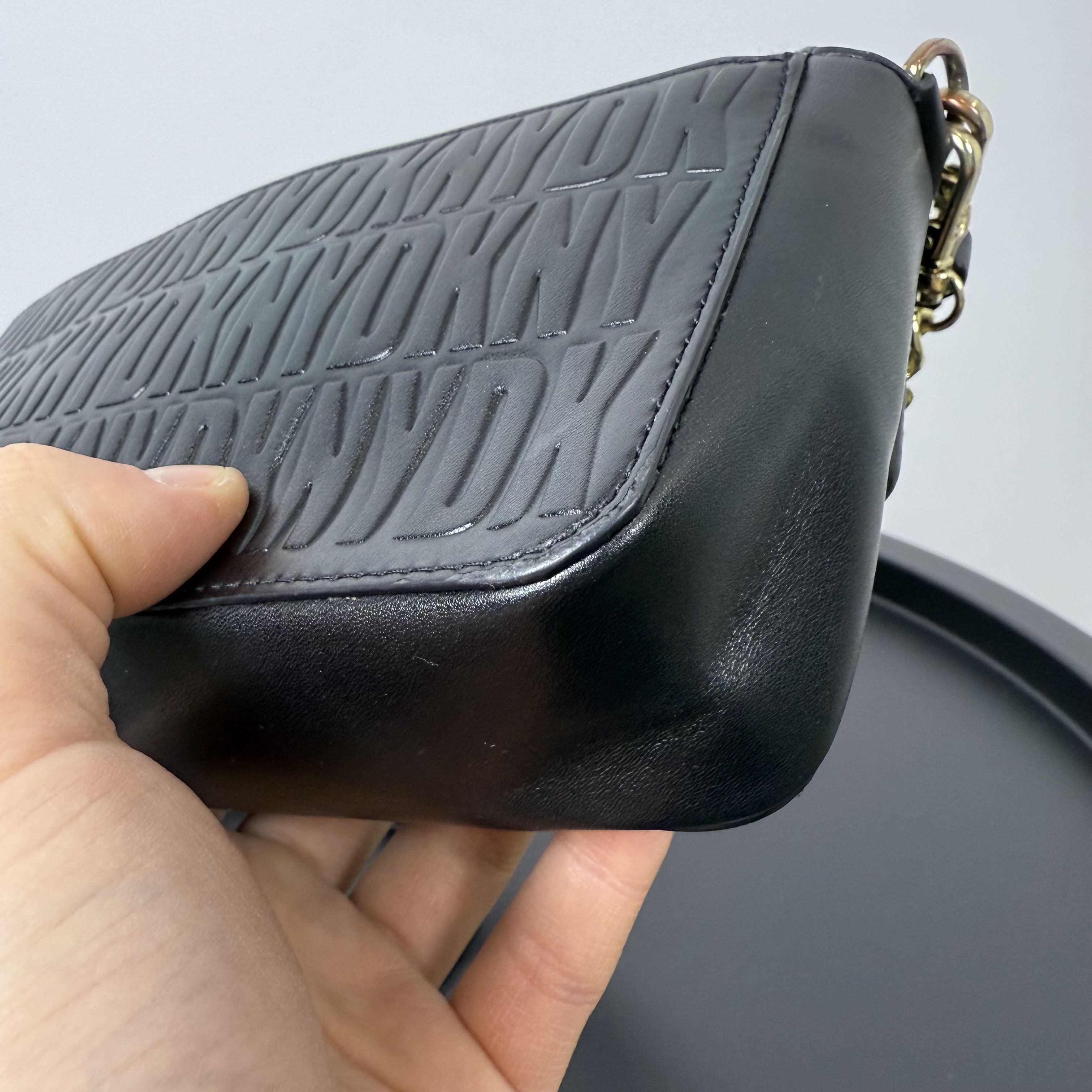 DKNY DKNY Donna Karan Black Monogram Crossbody Handle Bag Size ONE SIZE - 14 Thumbnail