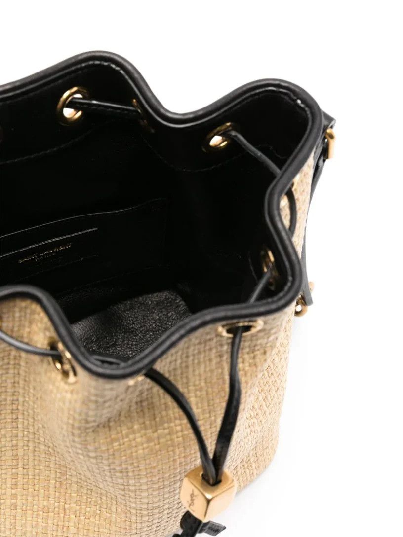 Saint Laurent Paris o1bcso1str0326 Size: OS/Raffia Bucket Bag in Natural/Beige Size ONE SIZE - 5 Thumbnail
