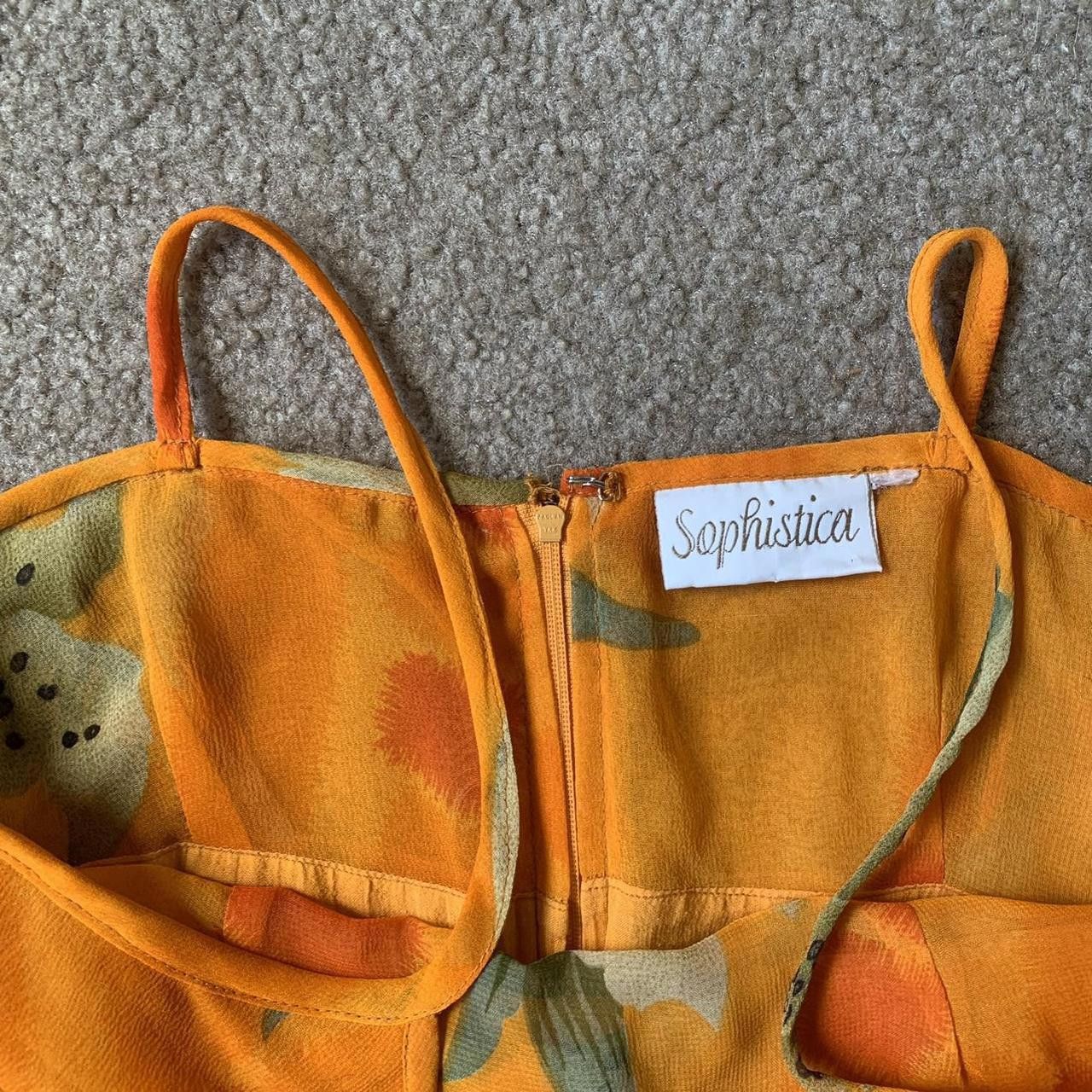 Designer Gorgeous Tangerine Dress Size M / US 6-8 / IT 42-44 - 2 Thumbnail