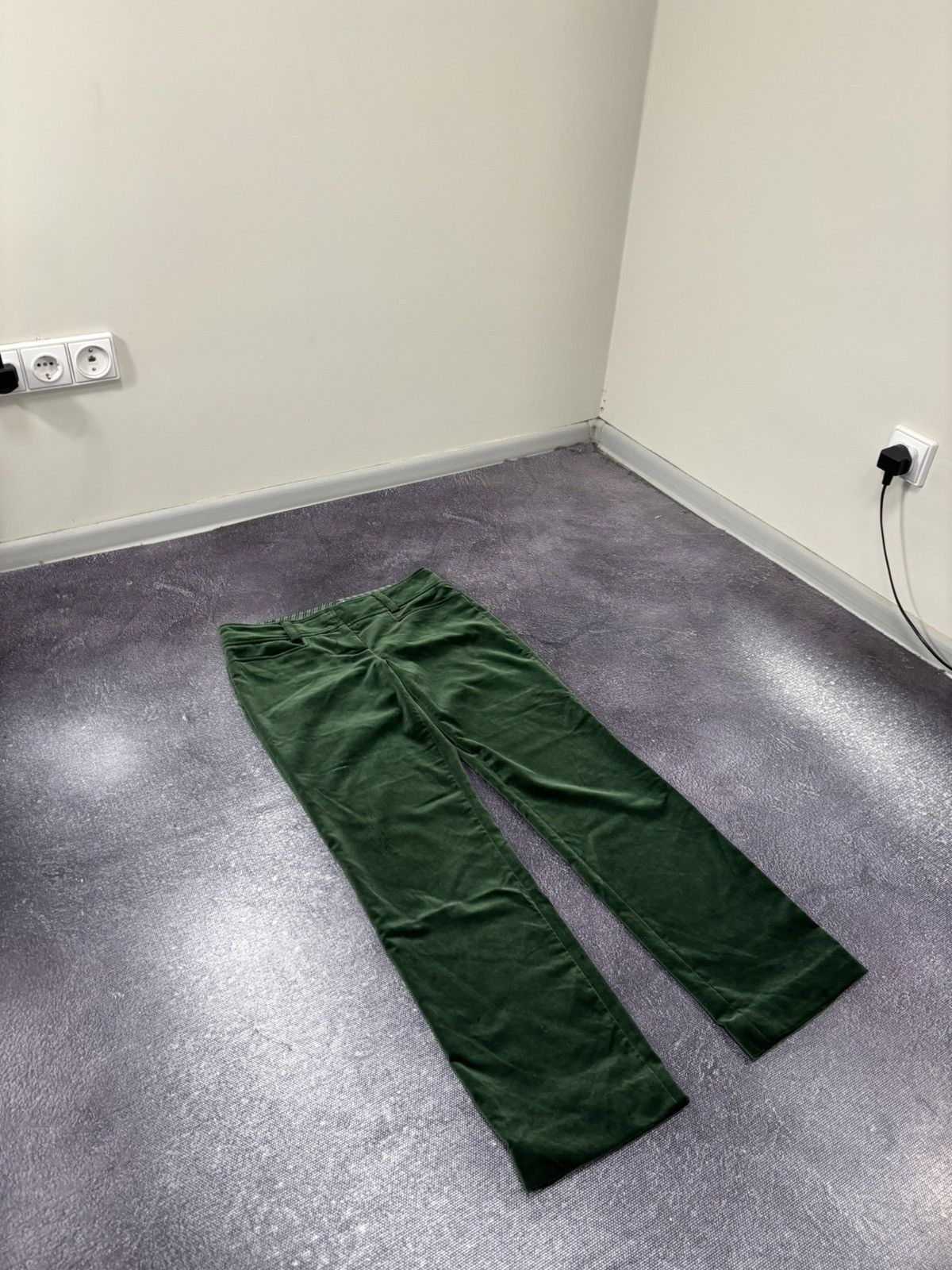 Etro Etro Velour Velvet Emerald Green Plush Women’s Luxury Pants Size 30" / US 8 / IT 44 - 3 Thumbnail