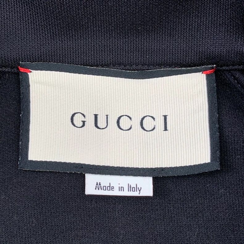 Gucci Gucci Black side stripe logo printed lapel zipper jacket 25 Size US M / EU 48-50 / 2 - 6 Thumbnail