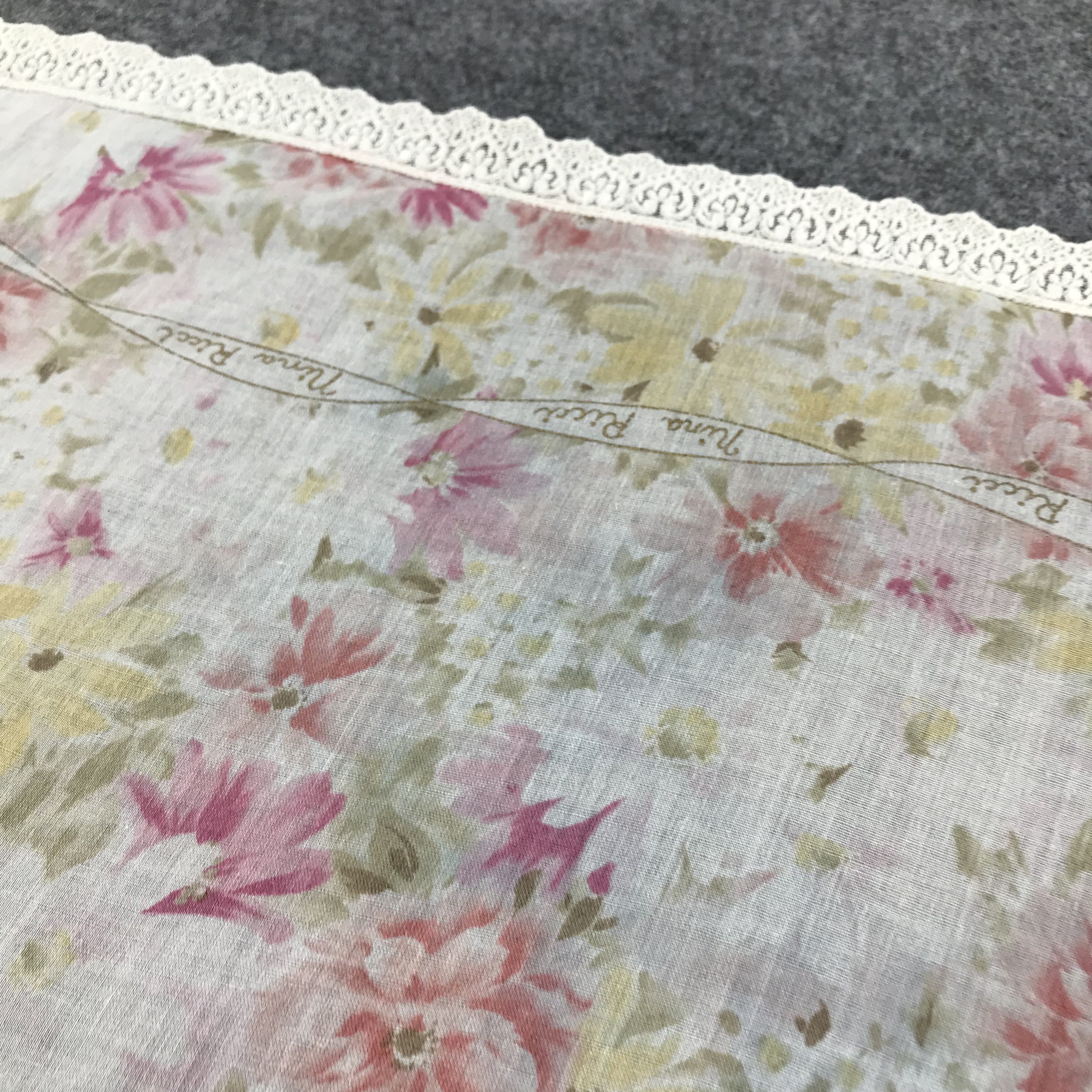 Nina Ricci Nina Ricci Floral Handkerchief Neckerchief Bandana H181 Size ONE SIZE - 10 Thumbnail