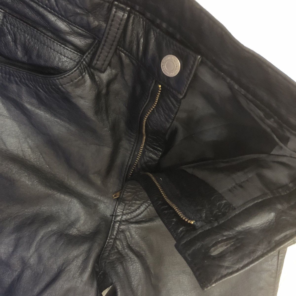BIGI × Leather Men’s Bigi Cowhide Leather Pants Size US 27 - 4 Thumbnail
