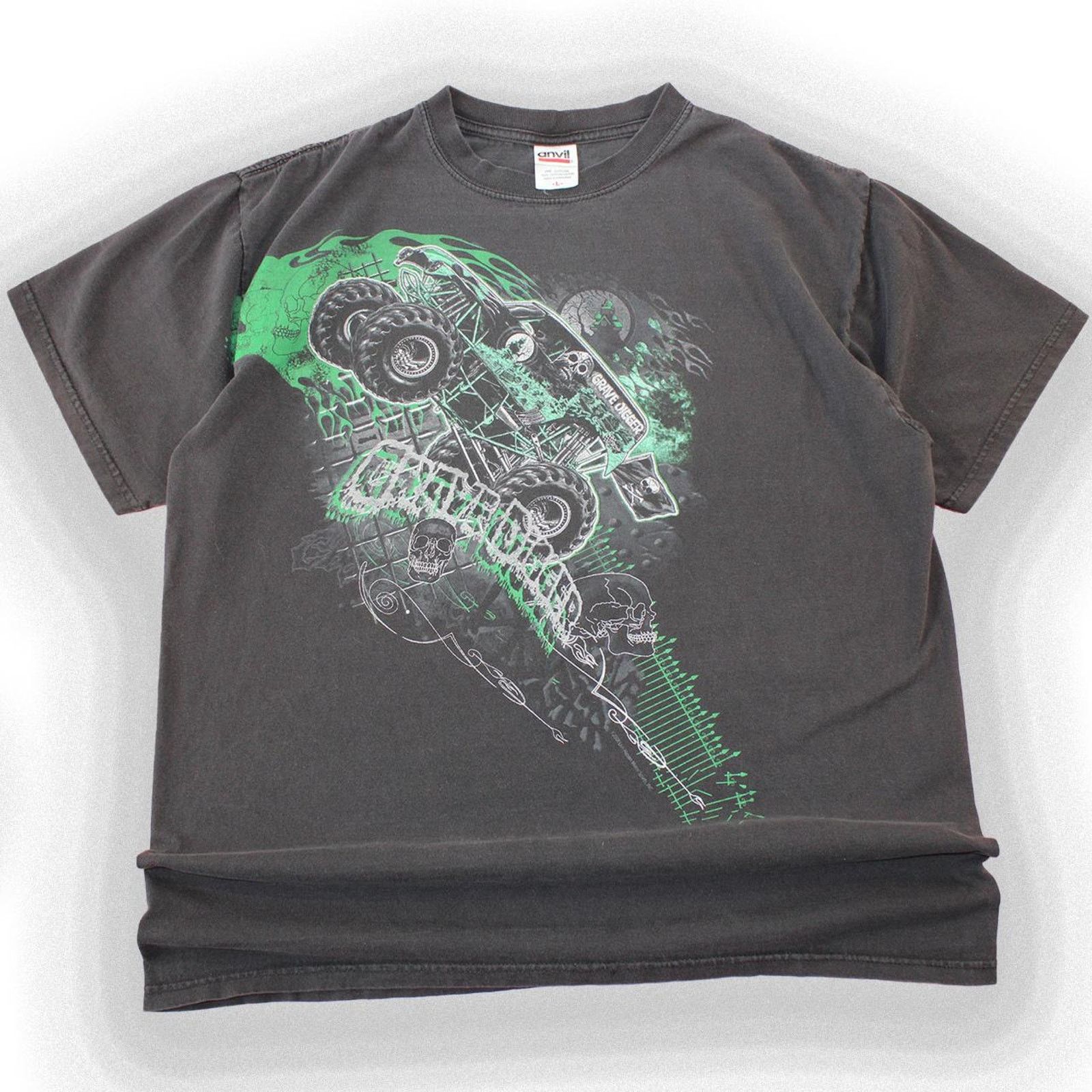 Vintage Vintage 90s Black Grave Digger Graphic Tee Size US L / EU 52-54 / 3 - 1 Thumbnail