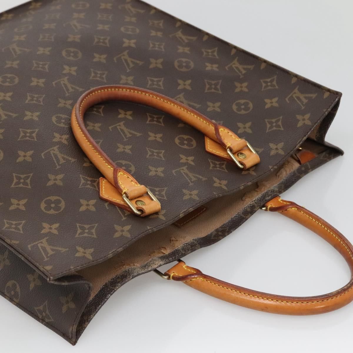 Louis Vuitton LOUIS VUITTON Monogram Sac Plat Hand Bag M51140 Size ONE SIZE - 6 Thumbnail
