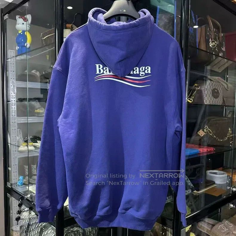 Balenciaga Balenciaga Deep Blue Coke Hoodie Size US S / EU 44-46 / 1 - 2 Thumbnail