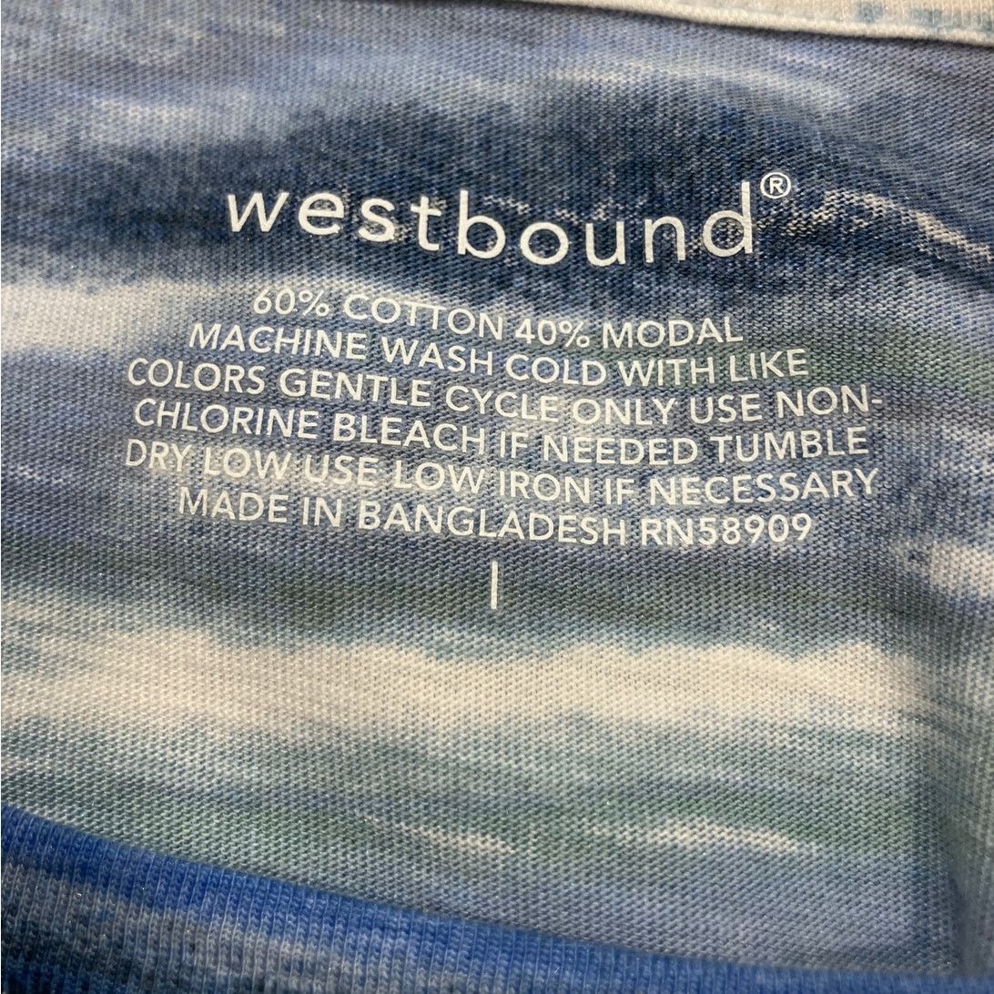 Other Westbound Blue Striped Long Sleeve Tunic T-shirt Women 1X Size XL / US 12-14 / IT 48-50 - 4 Thumbnail