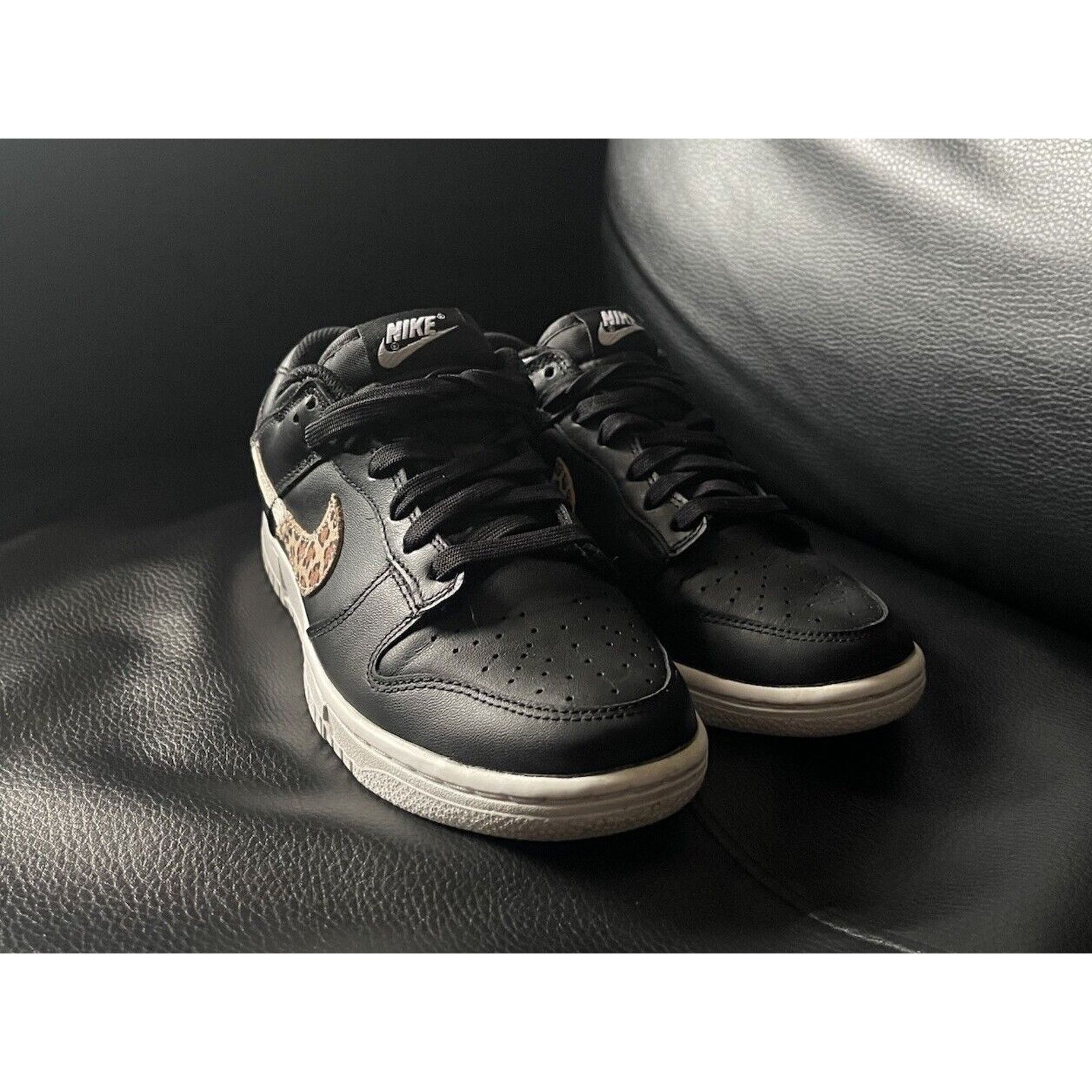 Nike Nike Dunk Low Primal Black Animal Print Swoosh DD7099-001 Size US 7 / IT 37 - 7 Thumbnail