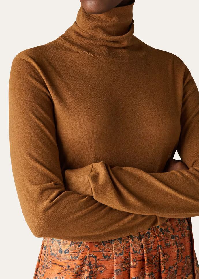 Loro Piana o1w1db10724 Neo Piuma Turtleneck Sweater in Brown Size L / US 10 / IT 46 - 3 Thumbnail